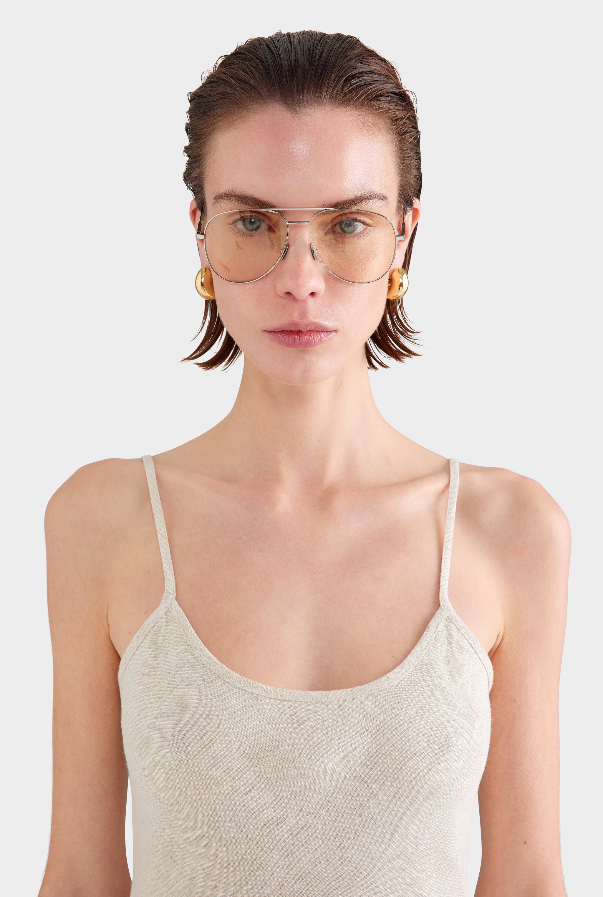 Linen Slip Dress - Sand