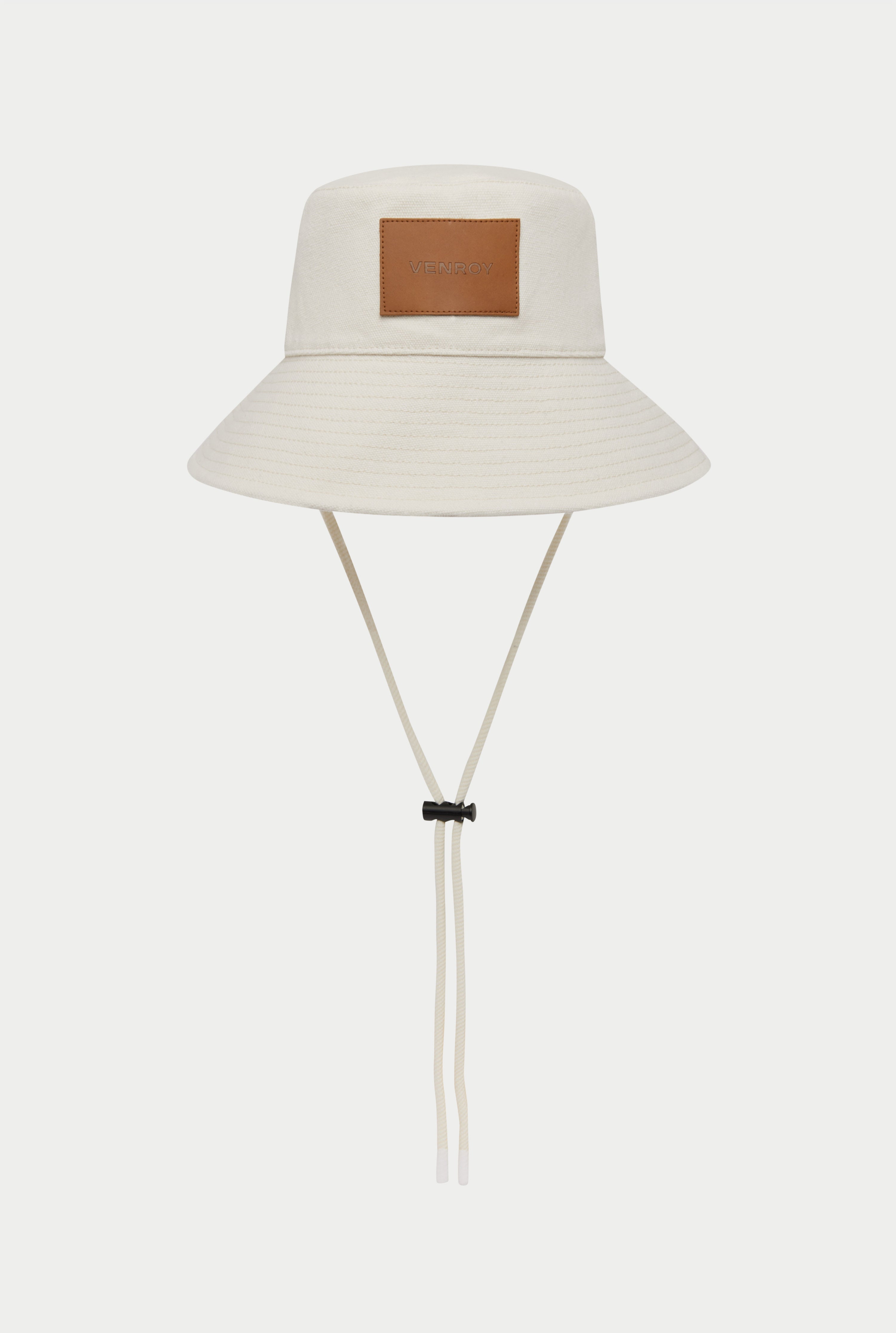 Cotton Canvas Bucket Hat - Ecru