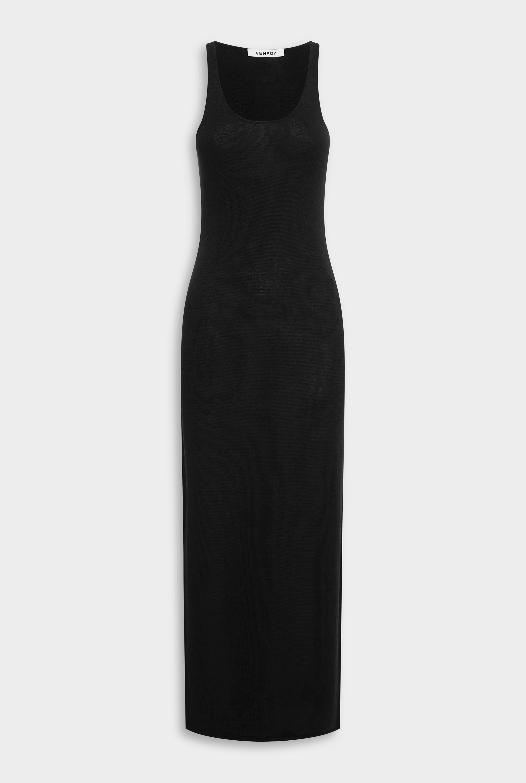 Tencel Silk Knit Tank Dress - Black