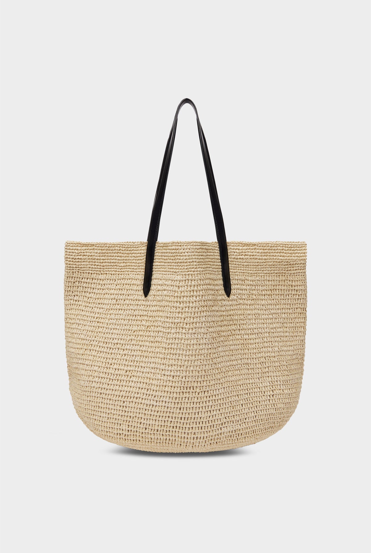 Large Raffia Tote - Natural/Black [[AU_MEDIA:gid://shopify/MediaImage/27958681010263]]