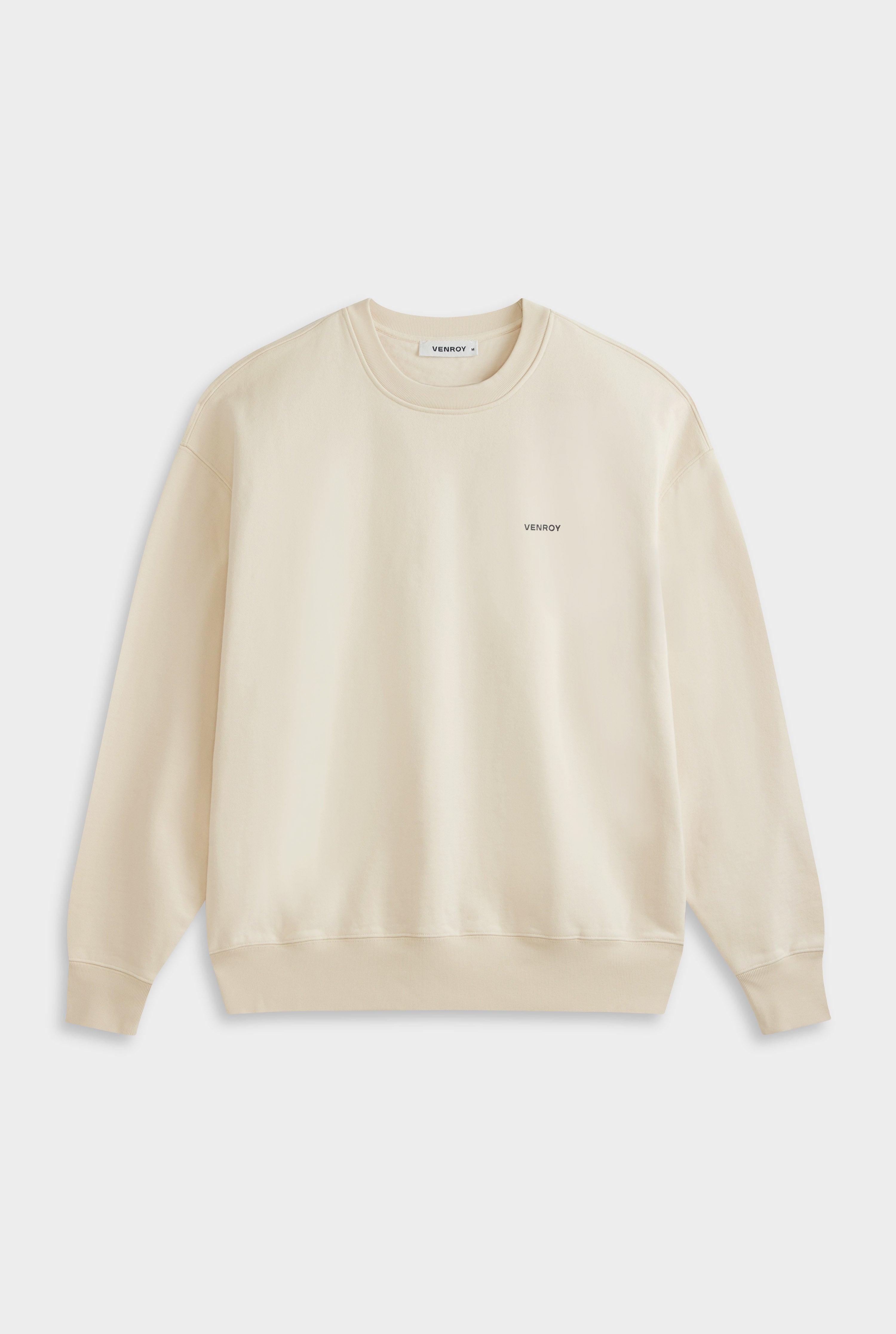 Fleece Track Crewneck - Cream