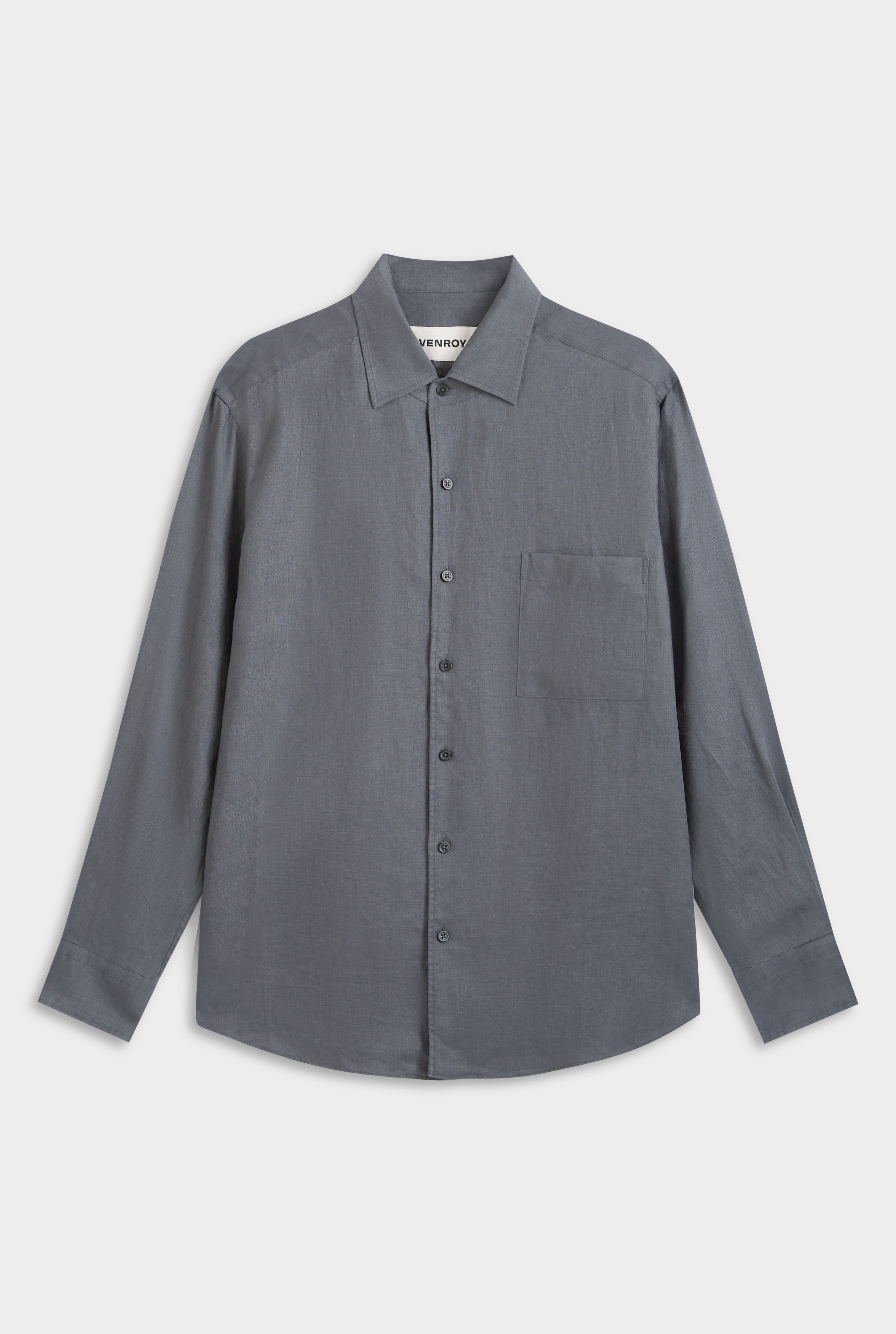 Relaxed Linen Shirt - Granite Grey