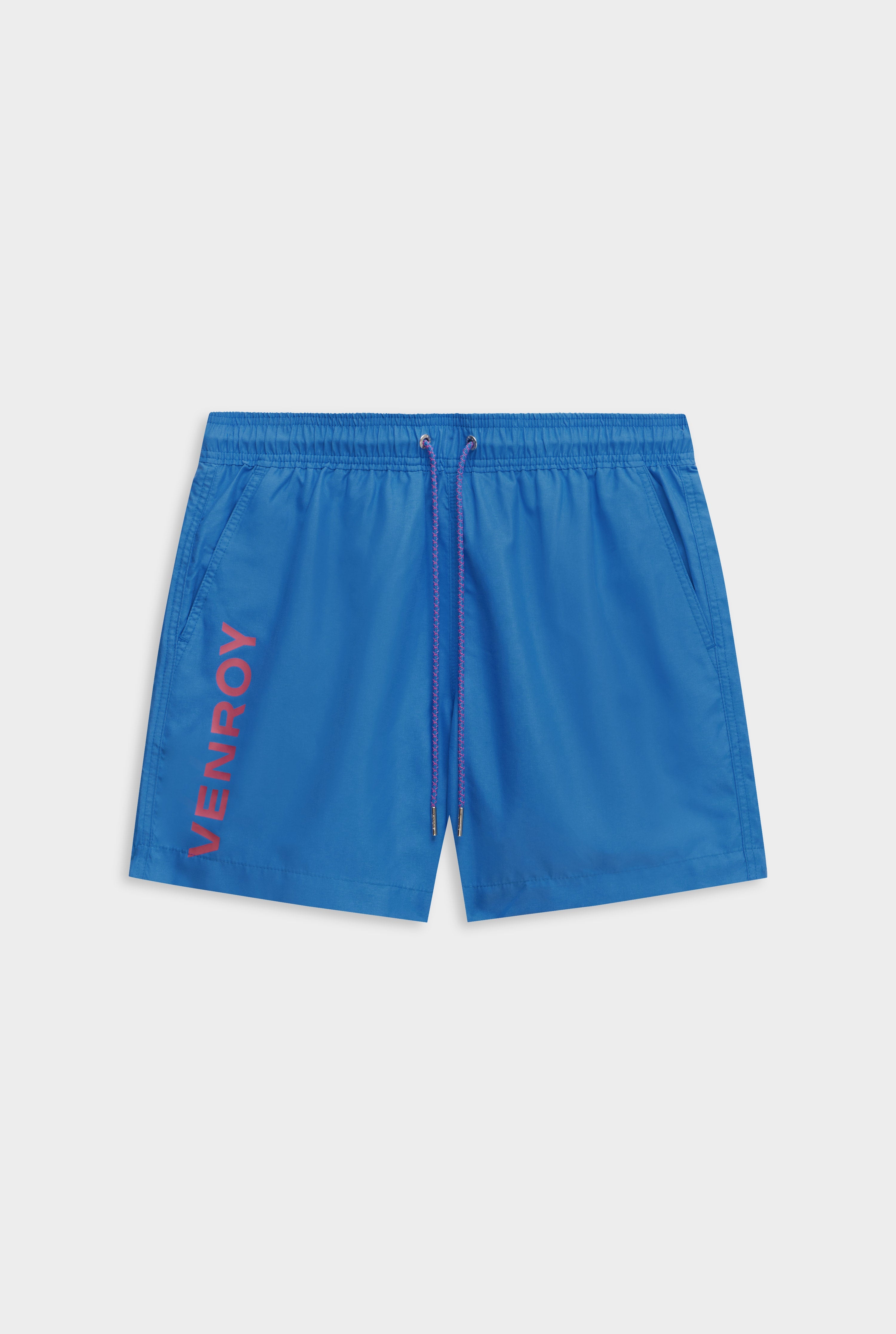 Printed Swim Short - Ocean Blue/Fuchsia