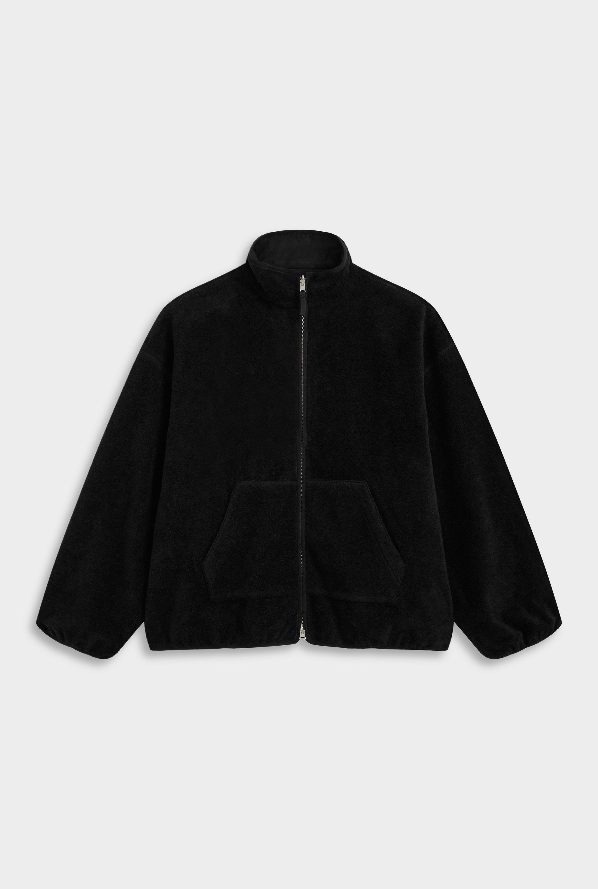 Reversible Fleece Zip Through Jacket - Black