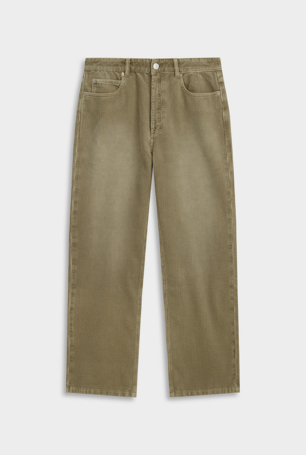 Straight Leg Cord Jean - Washed Beige