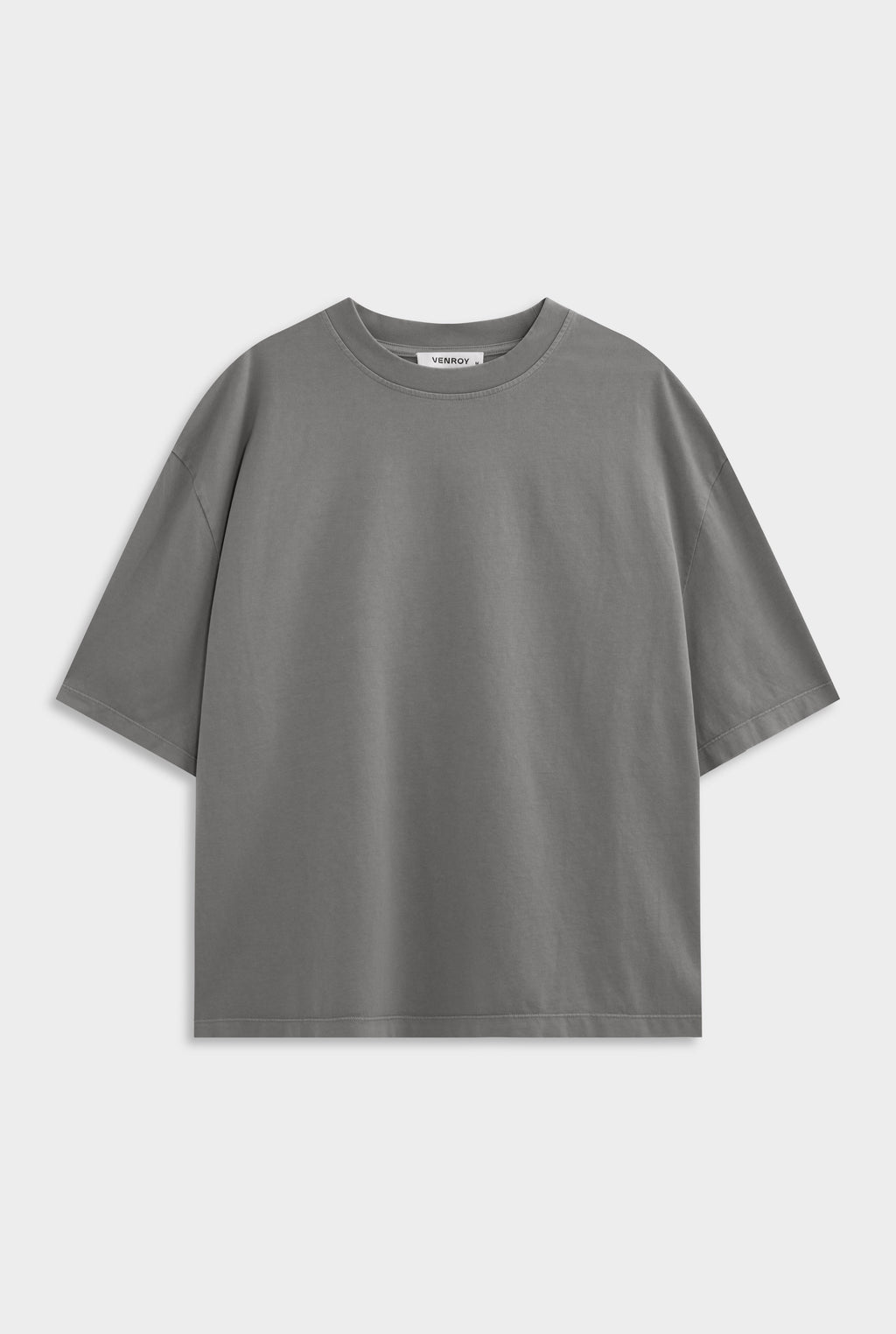 Supersized Cotton T-Shirt - Pigment Dyed Dark Grey