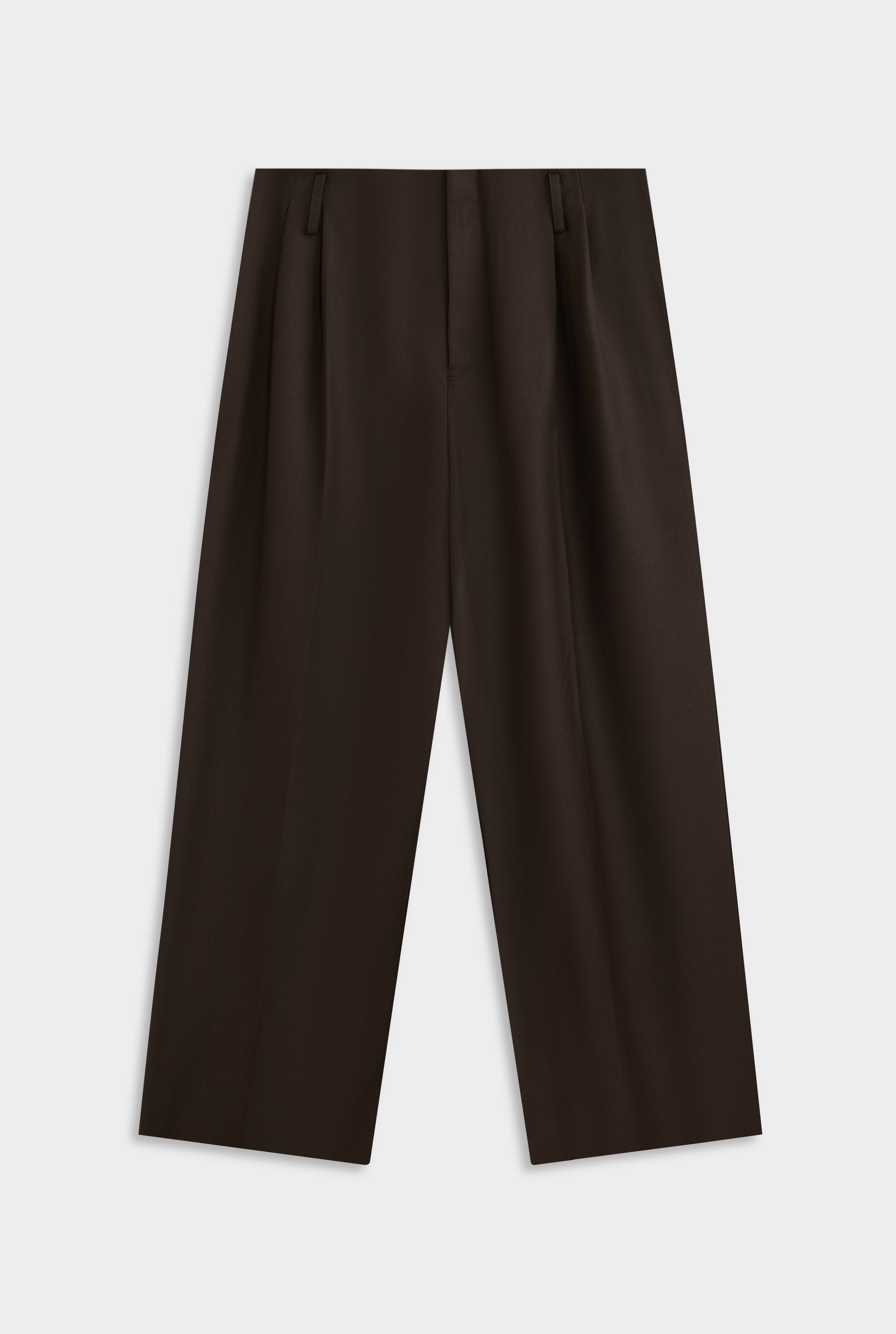 Tailored Wool Suit Trouser - Dark Chocolate