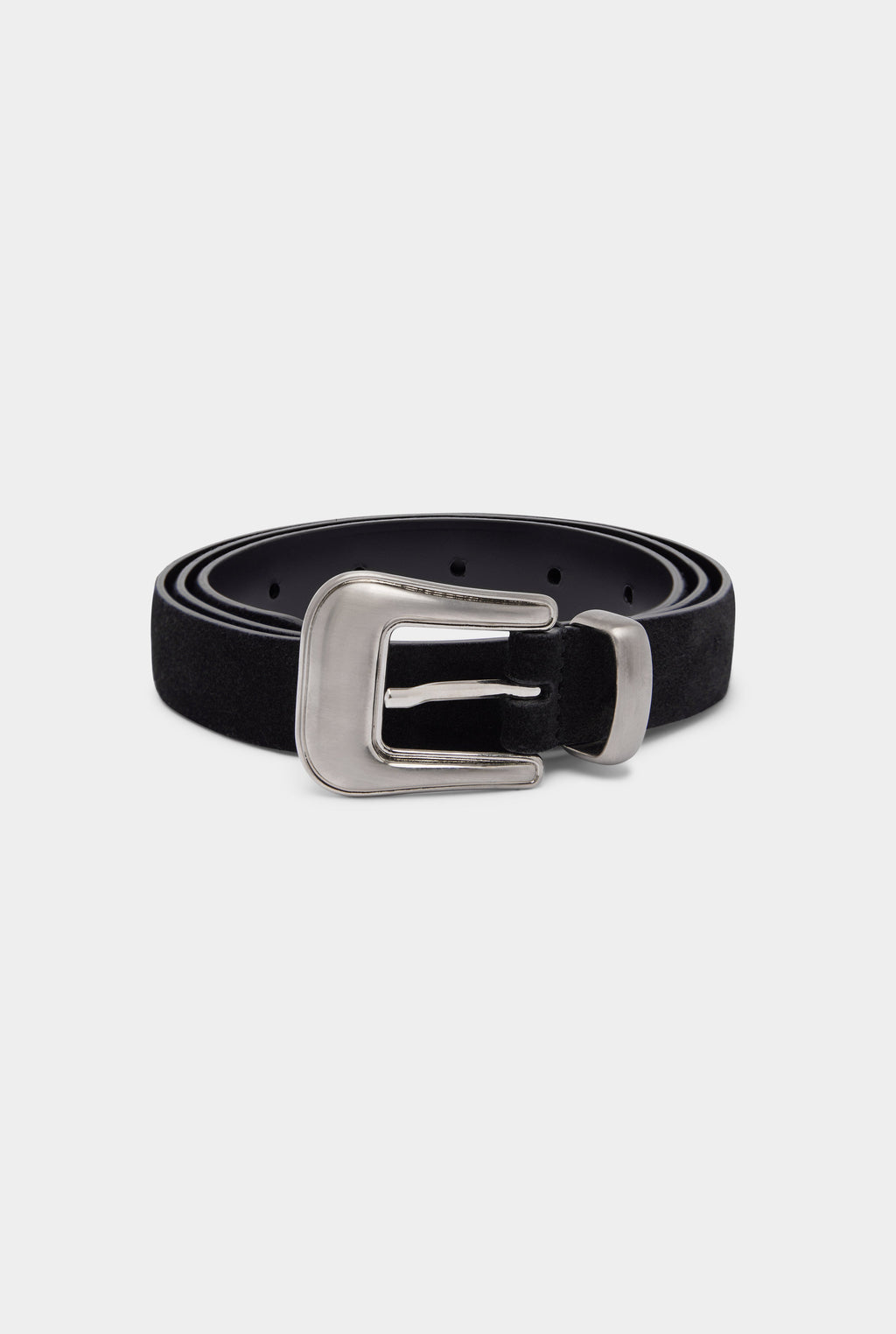 Ponente Suede Belt - Black Suede