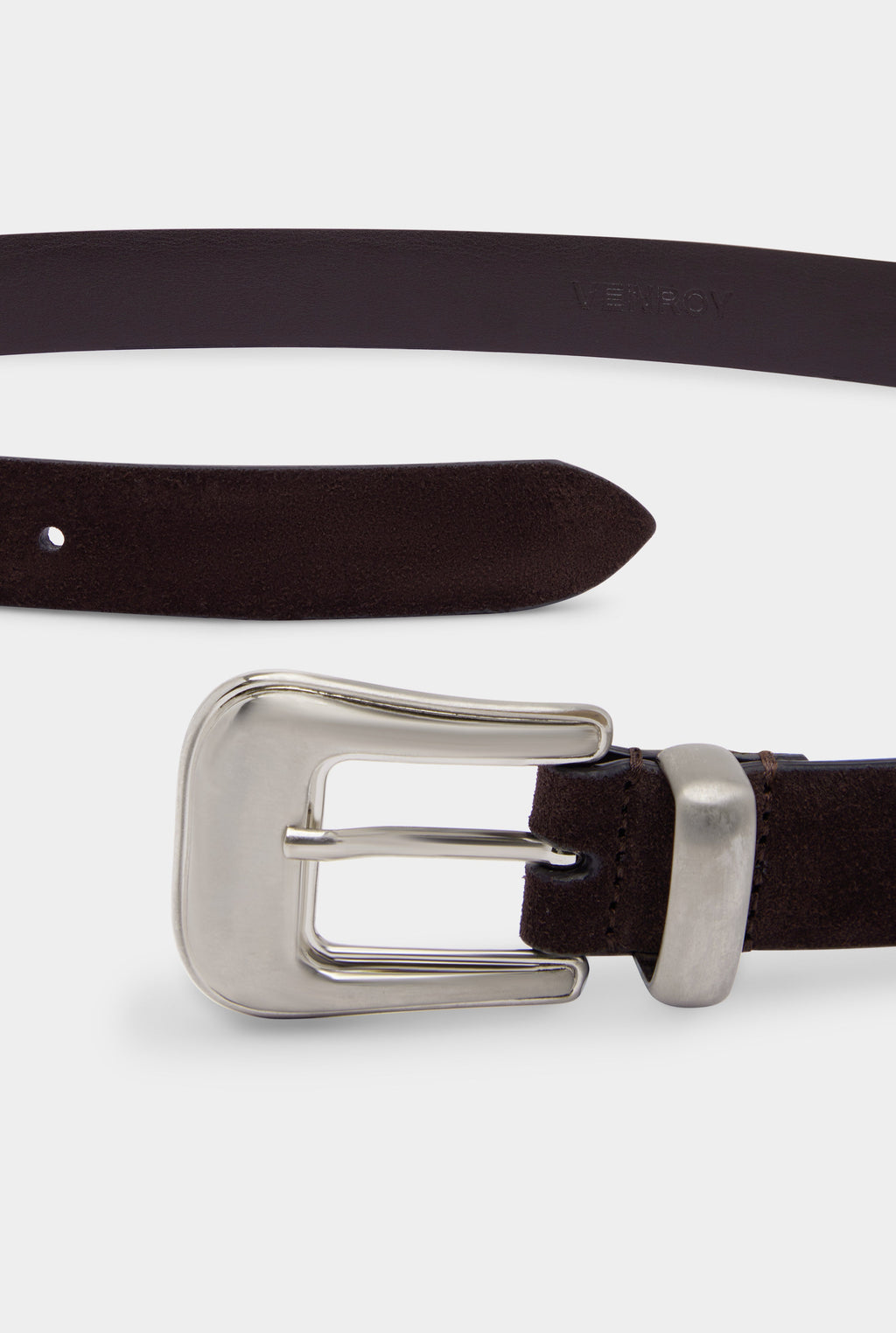 Ponente Suede Belt - Brown Suede