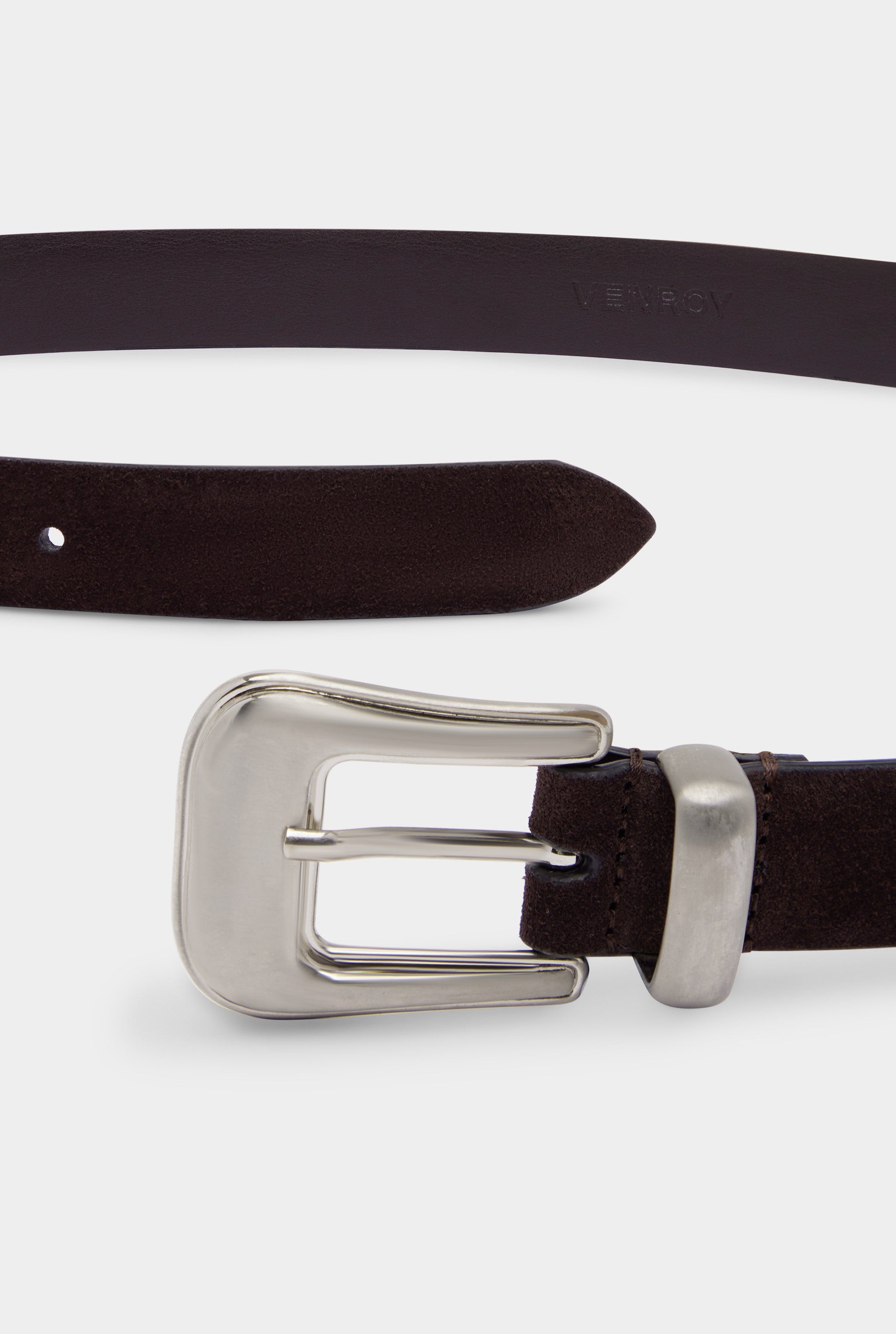 Ponente Suede Belt - Brown Suede