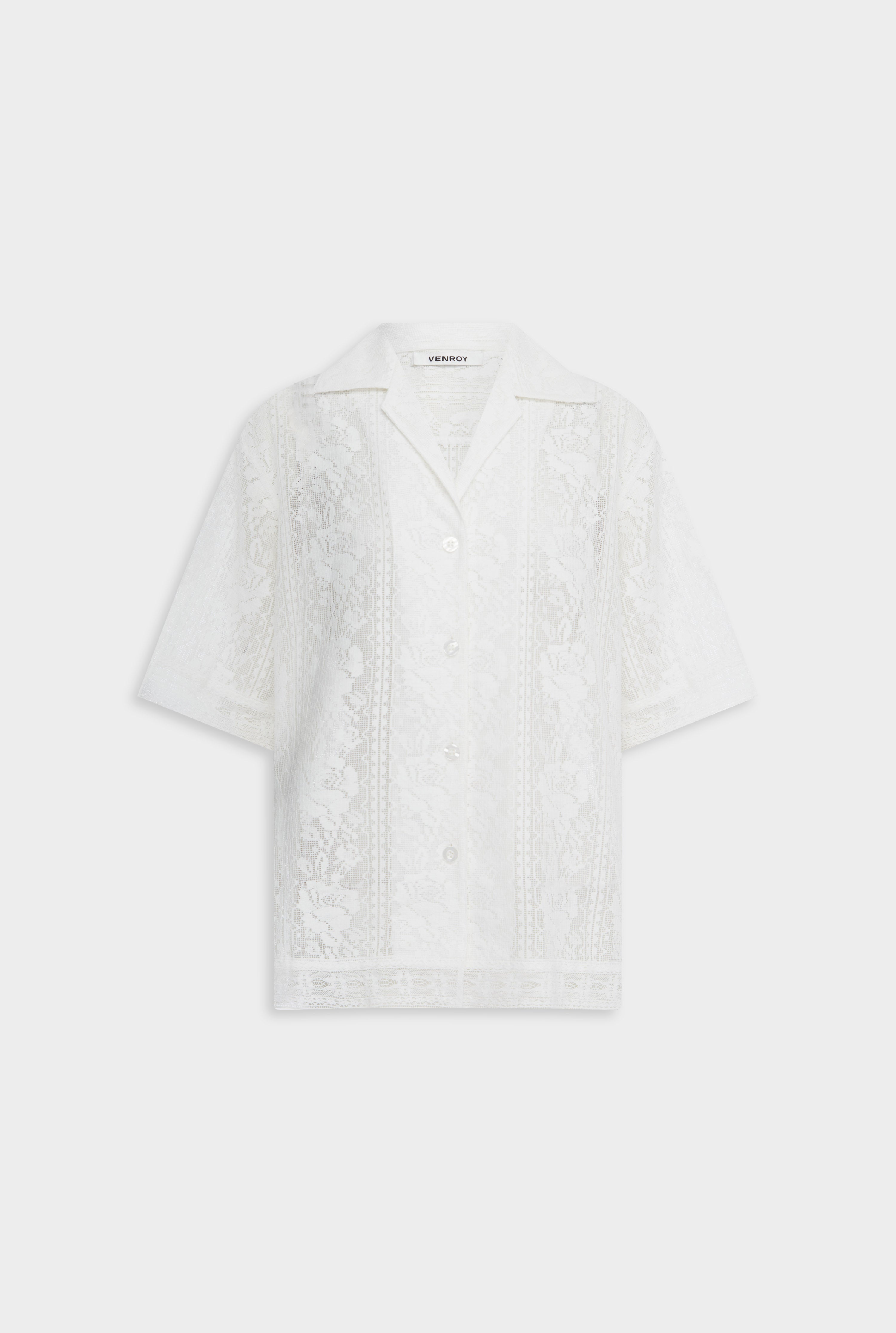 Cotton Lace Shirt - Off White