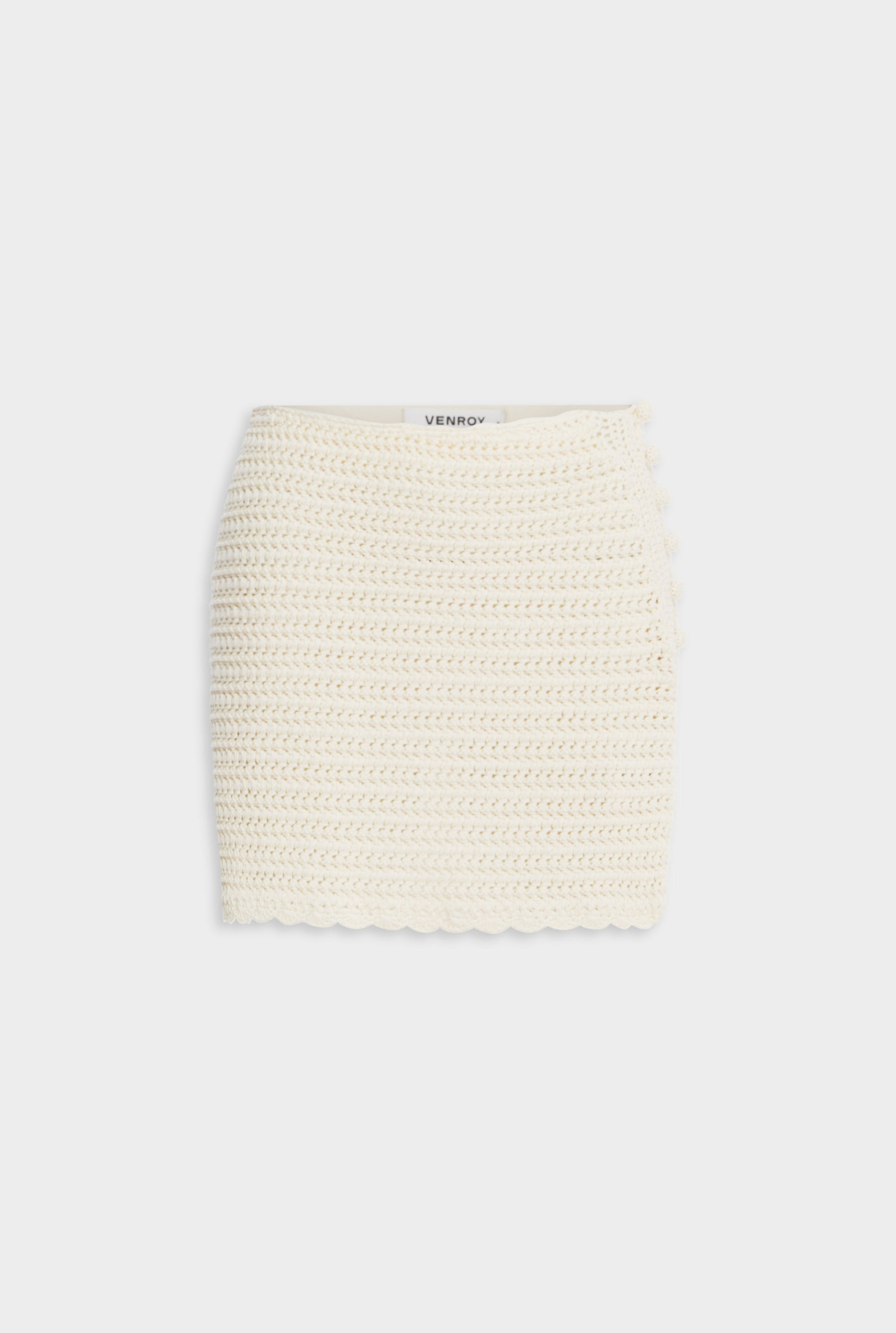 Crochet Mini Skirt - Cream