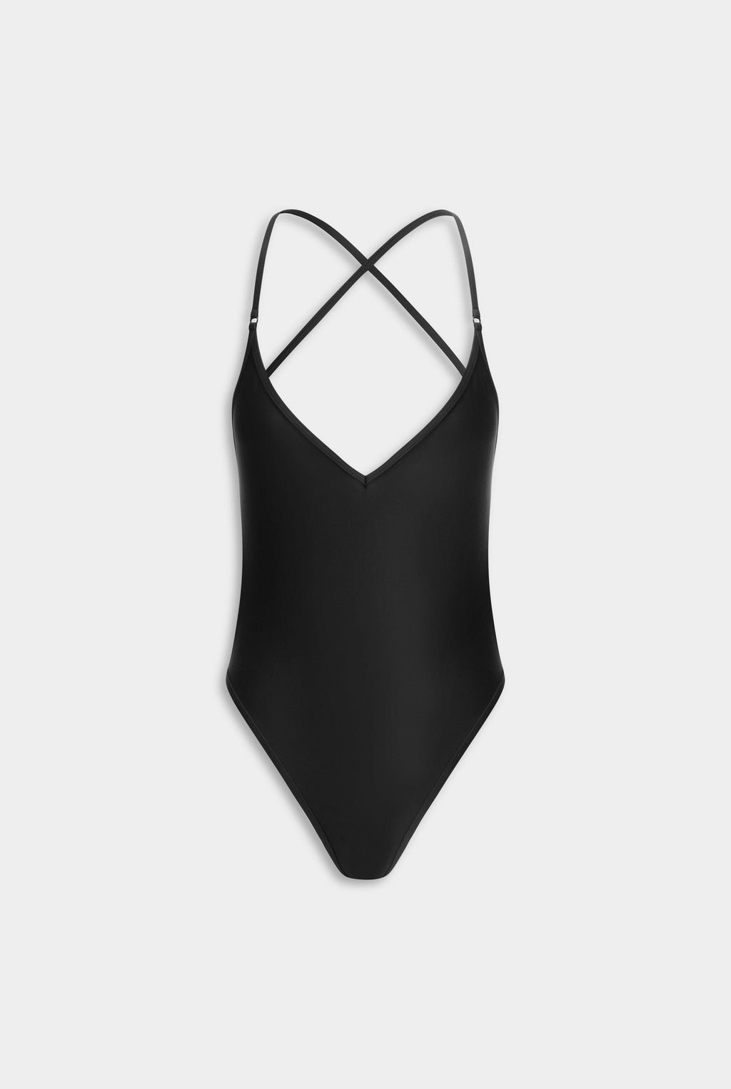 Cross Back One Piece - Black