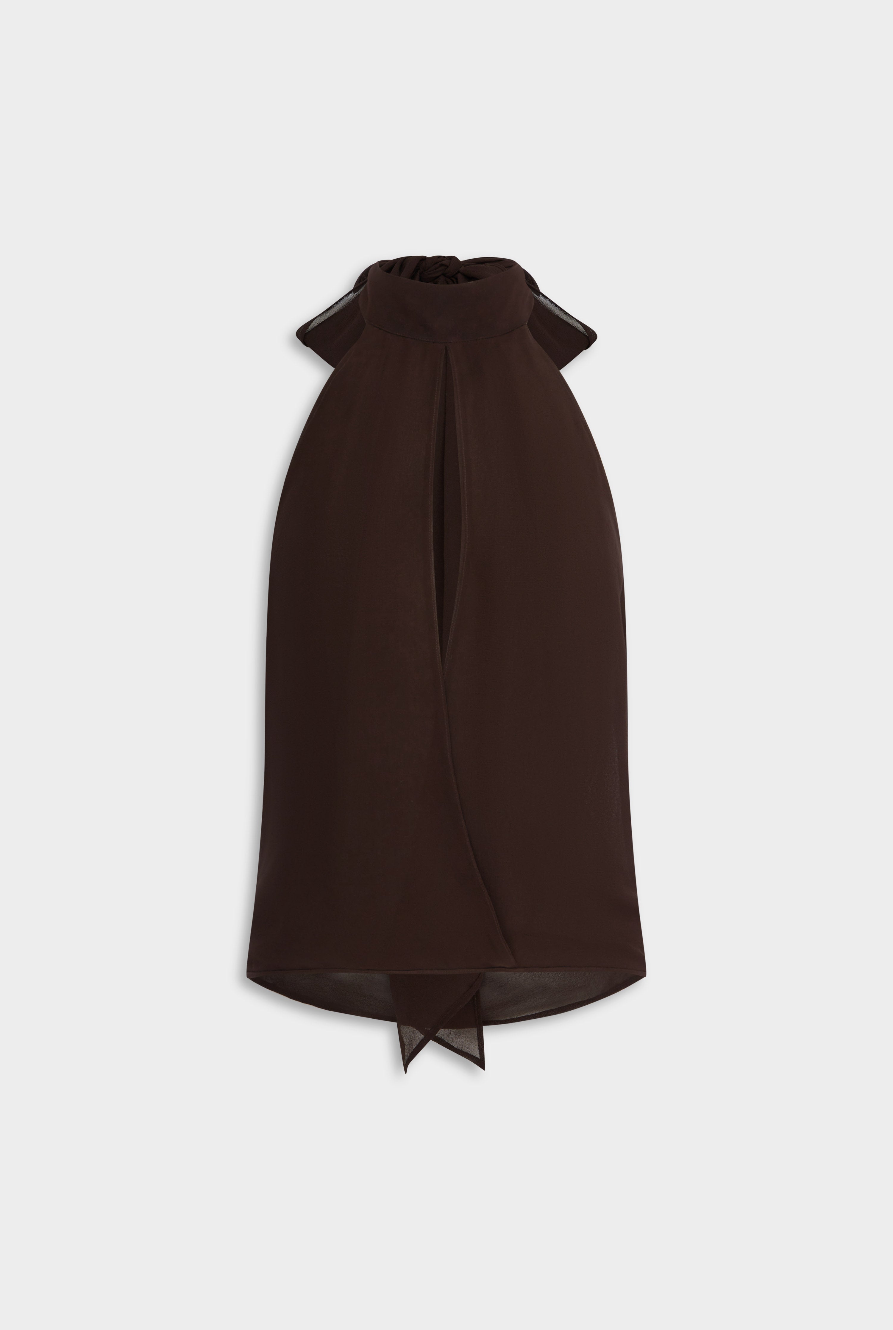 Silk Halter Top - Dark Chocolate