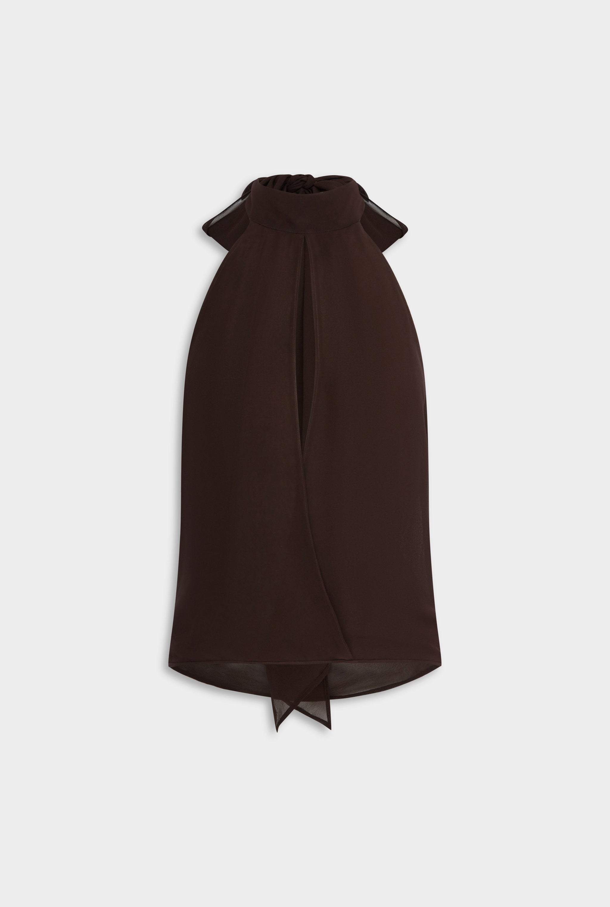 Silk Halter Top - Dark Chocolate
