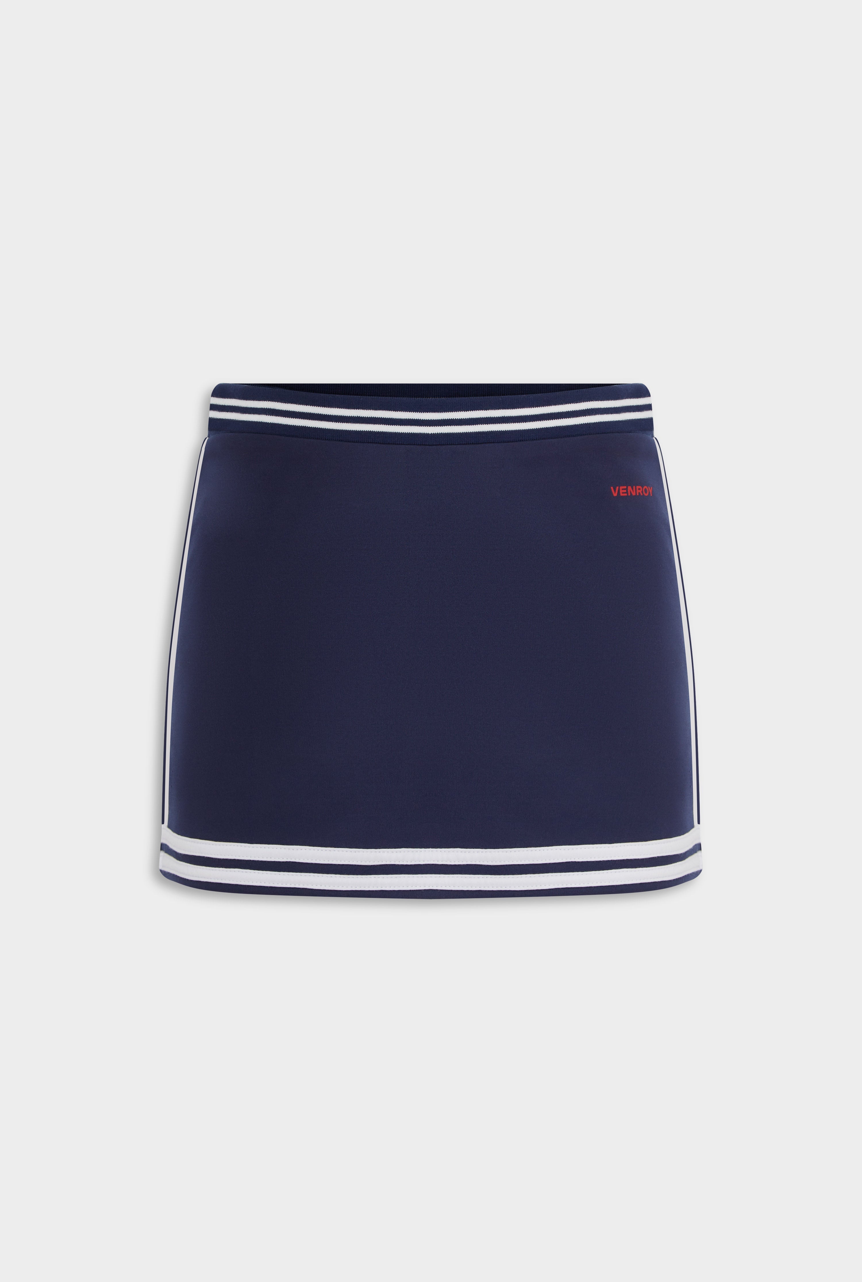 Track Jersey Mini Skirt - Navy/Off White