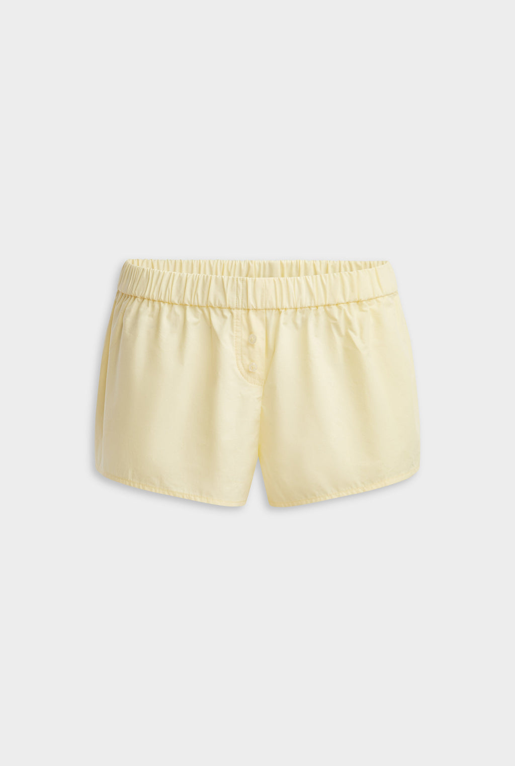 Cotton Poplin Short - Pale Yellow