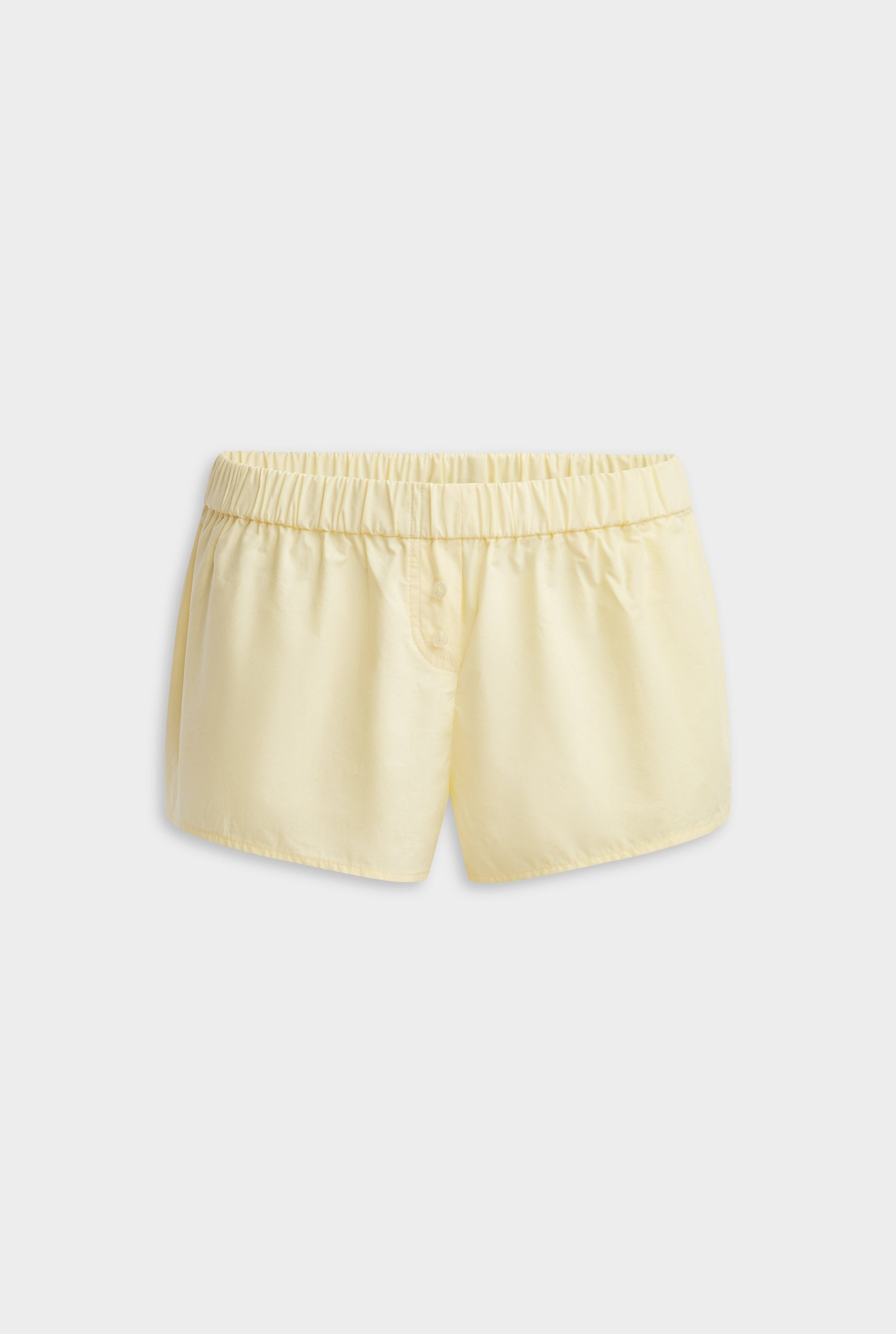 Cotton Poplin Short - Pale Yellow