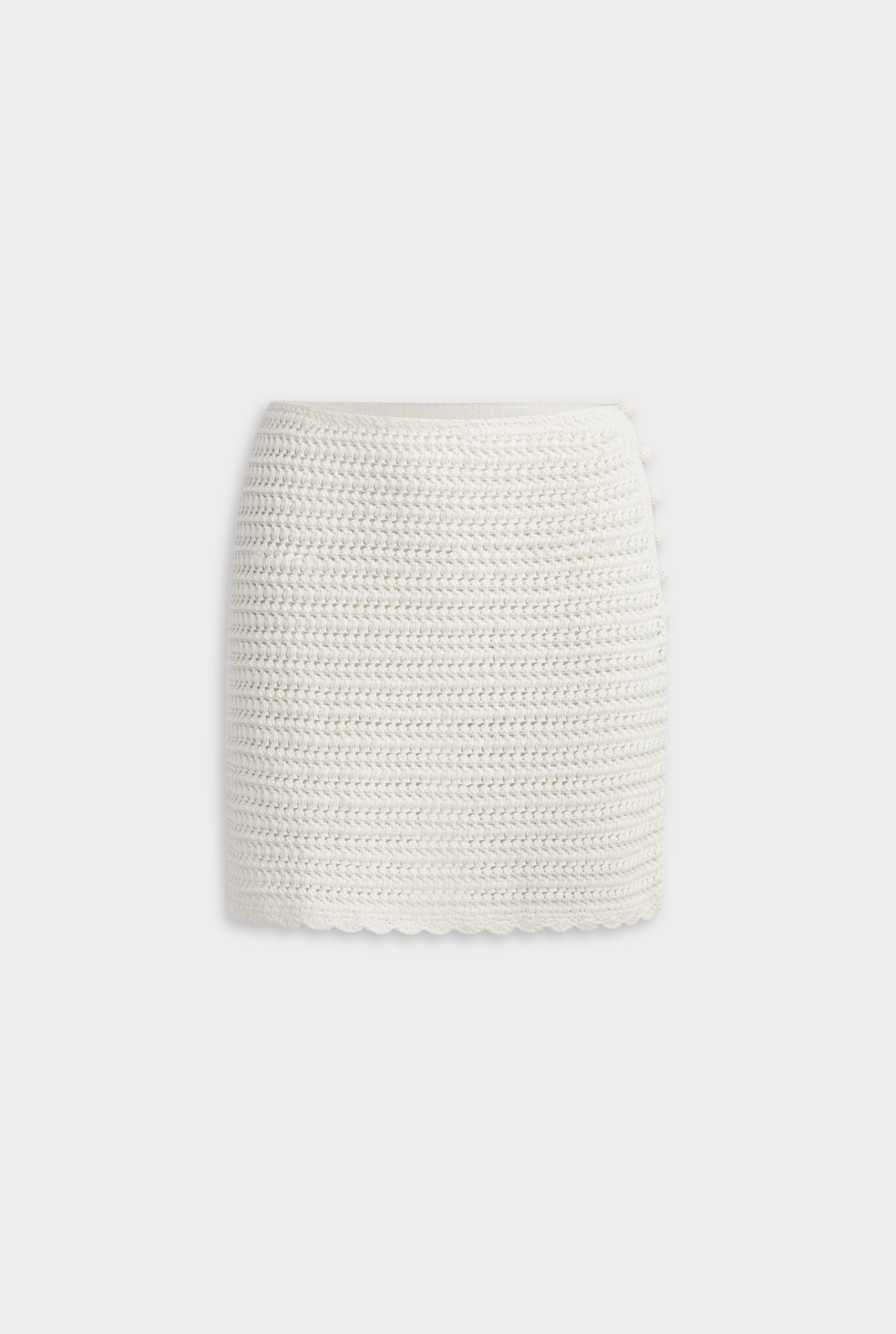 Crochet Mini Skirt - Off White