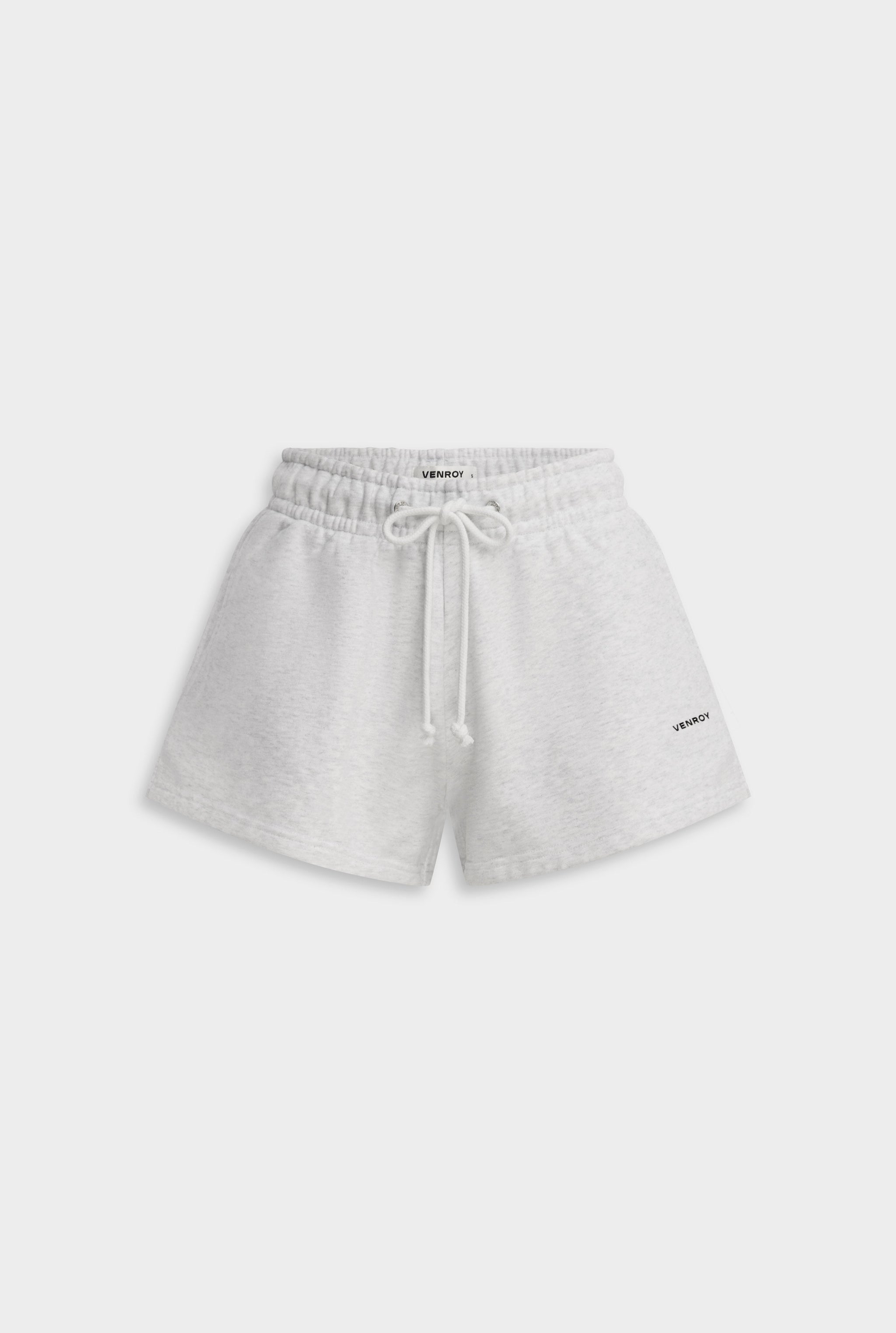 Fleece Track Shorts - Light Grey Marl