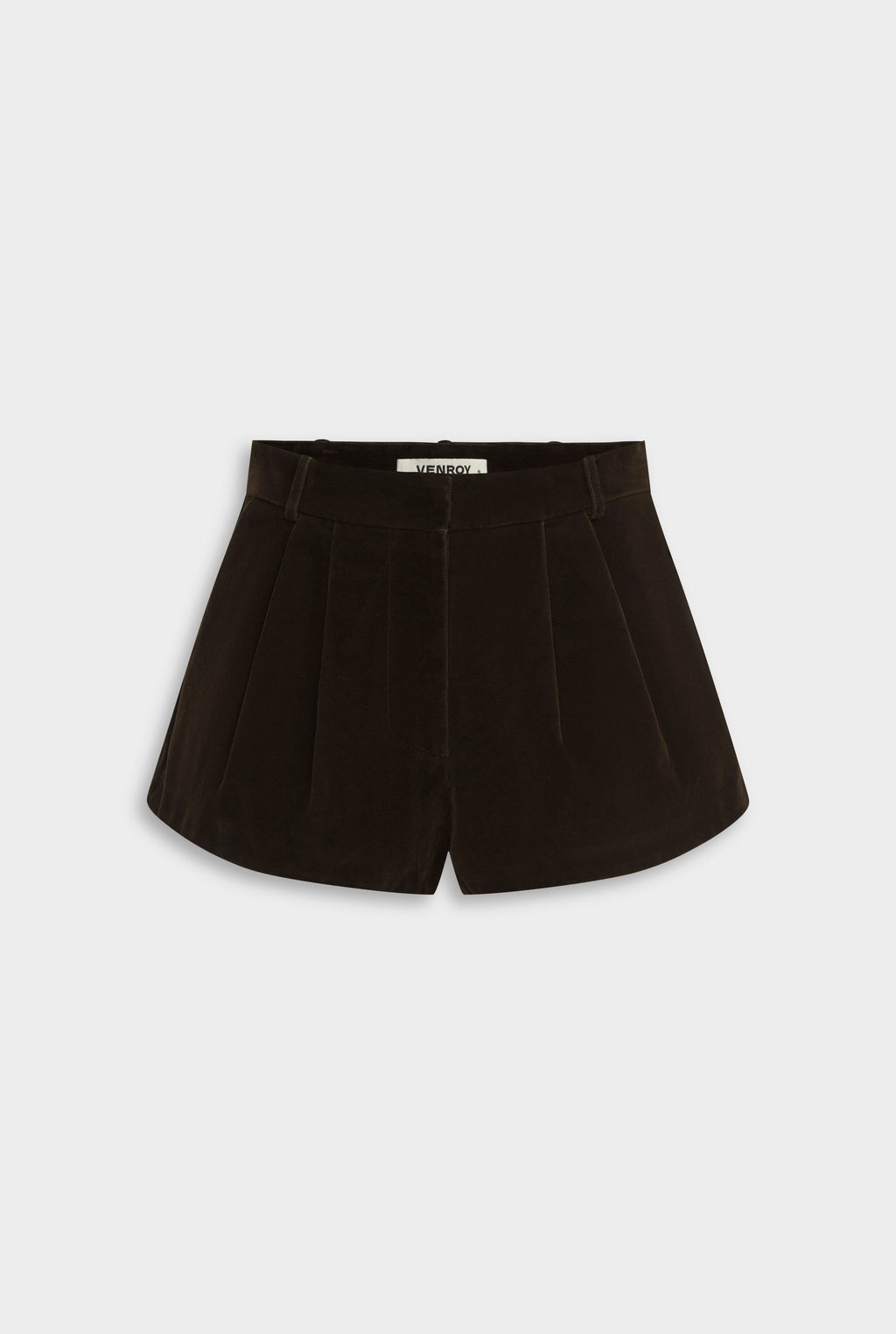 Flocked Cotton Short - Dark Chocolate