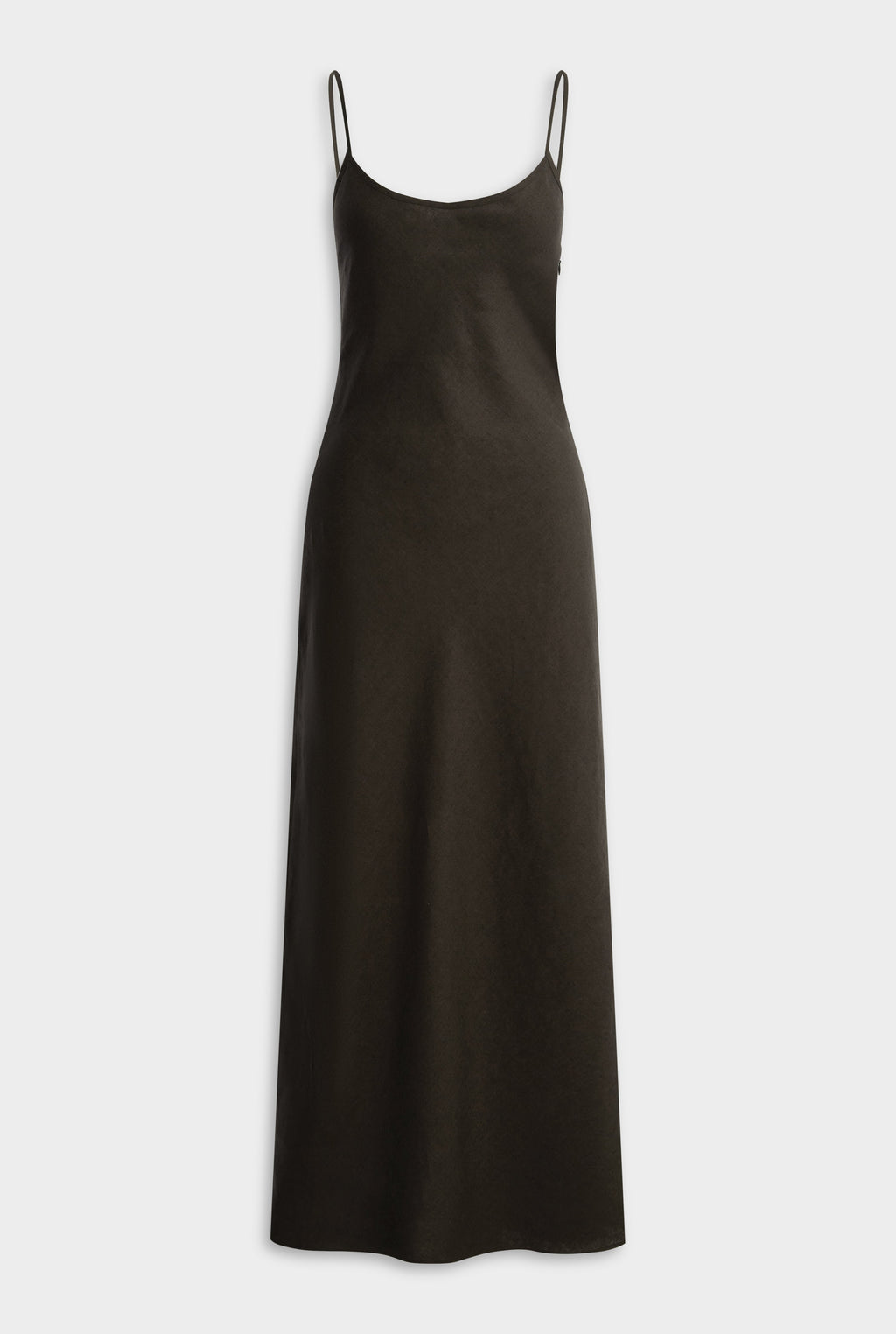 Linen Slip Dress - Dark Chocolate
