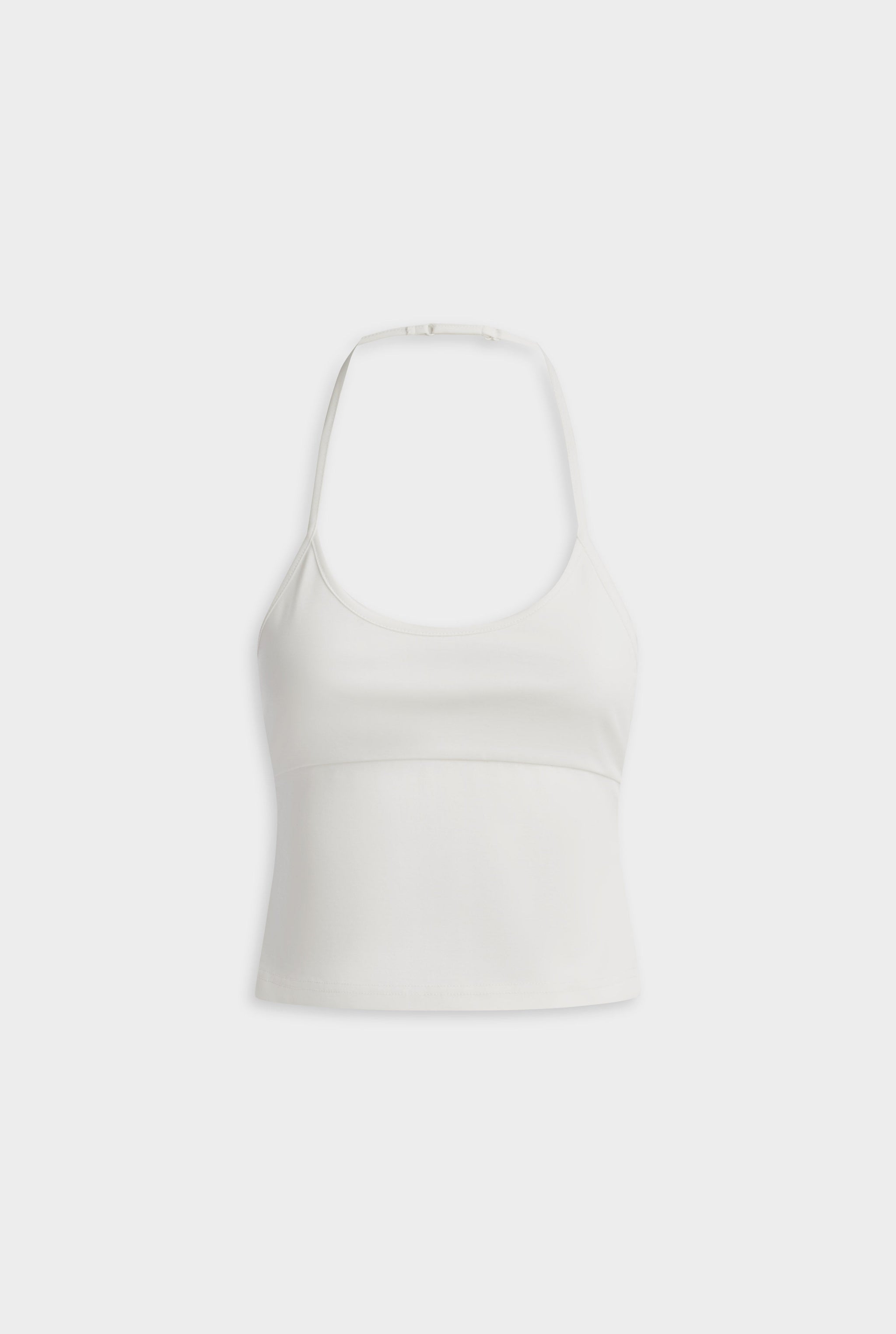 Low Cut Stretch Cotton Tank - White