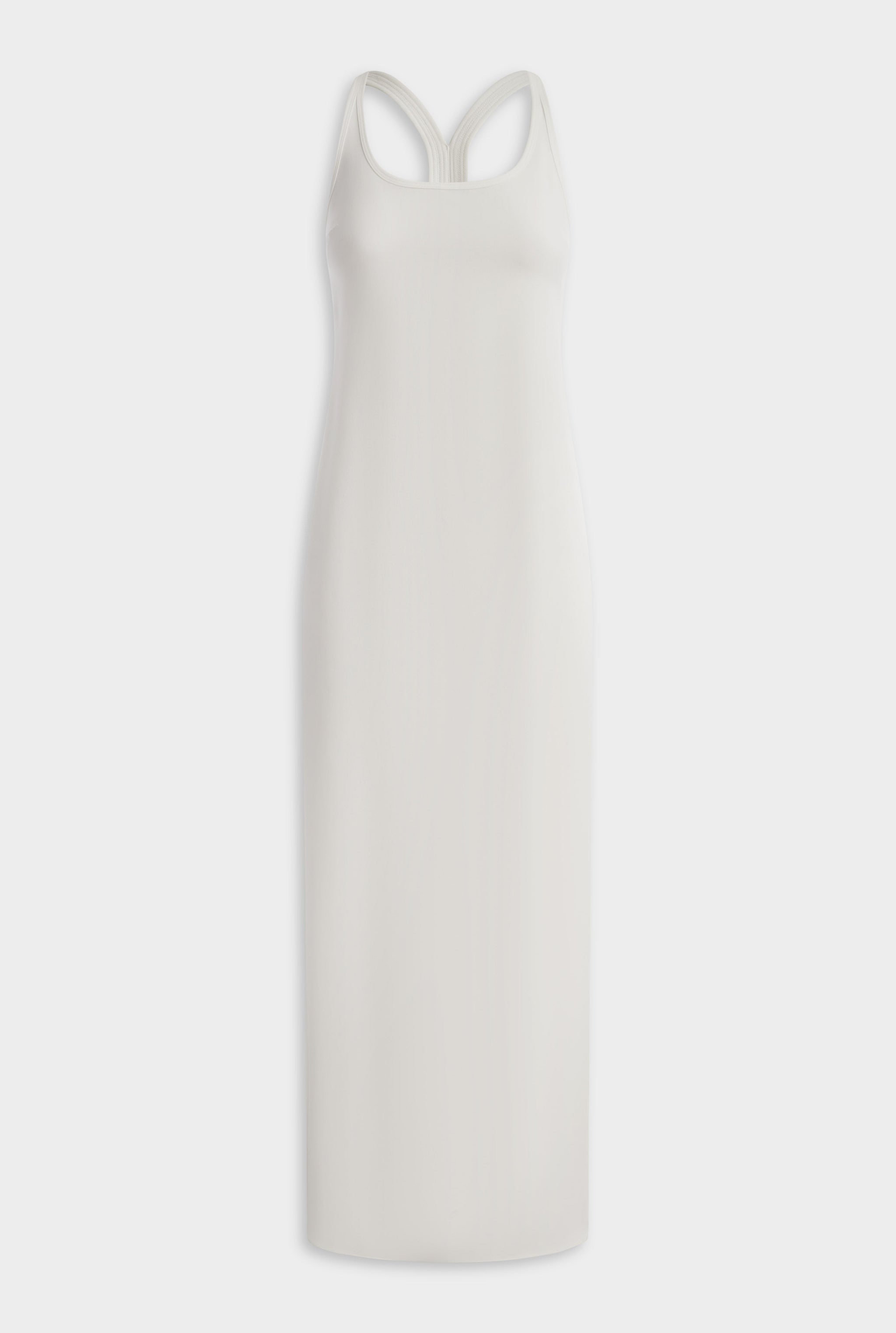 Open Back Crepe Slip Dress - Off White