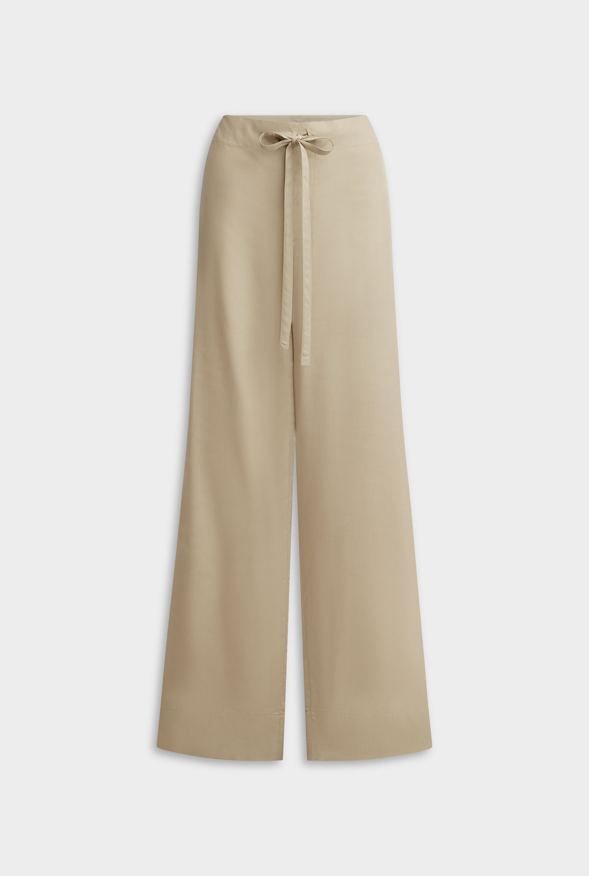 Relaxed Fuji Silk Drawstring Pant - Taupe