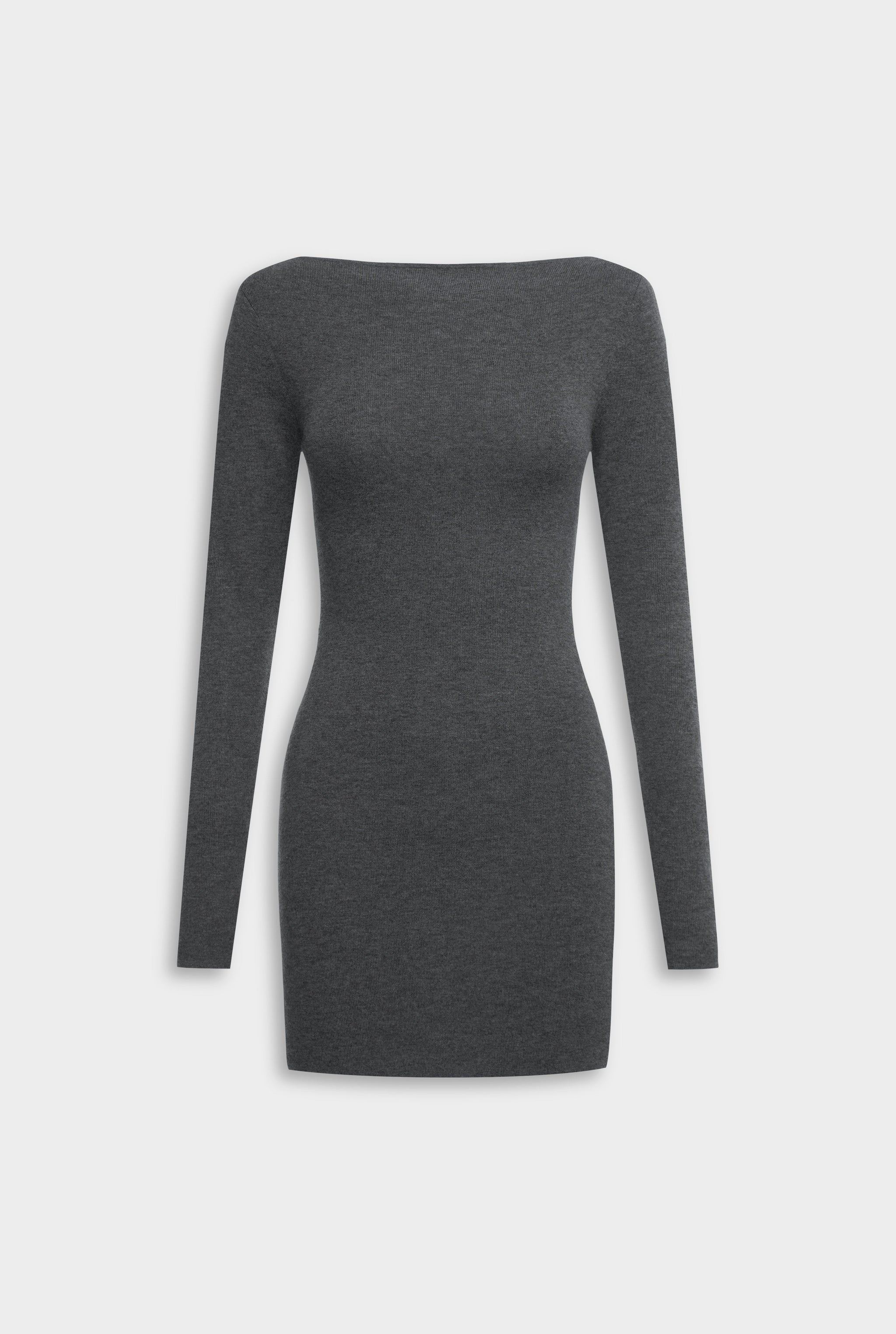 Reversible Merino Wool Mini Dress - Grey Marl