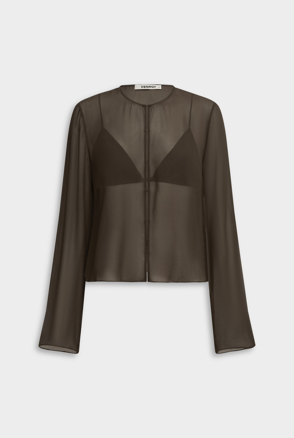 Silk Bralette Blouse - Dark Olive