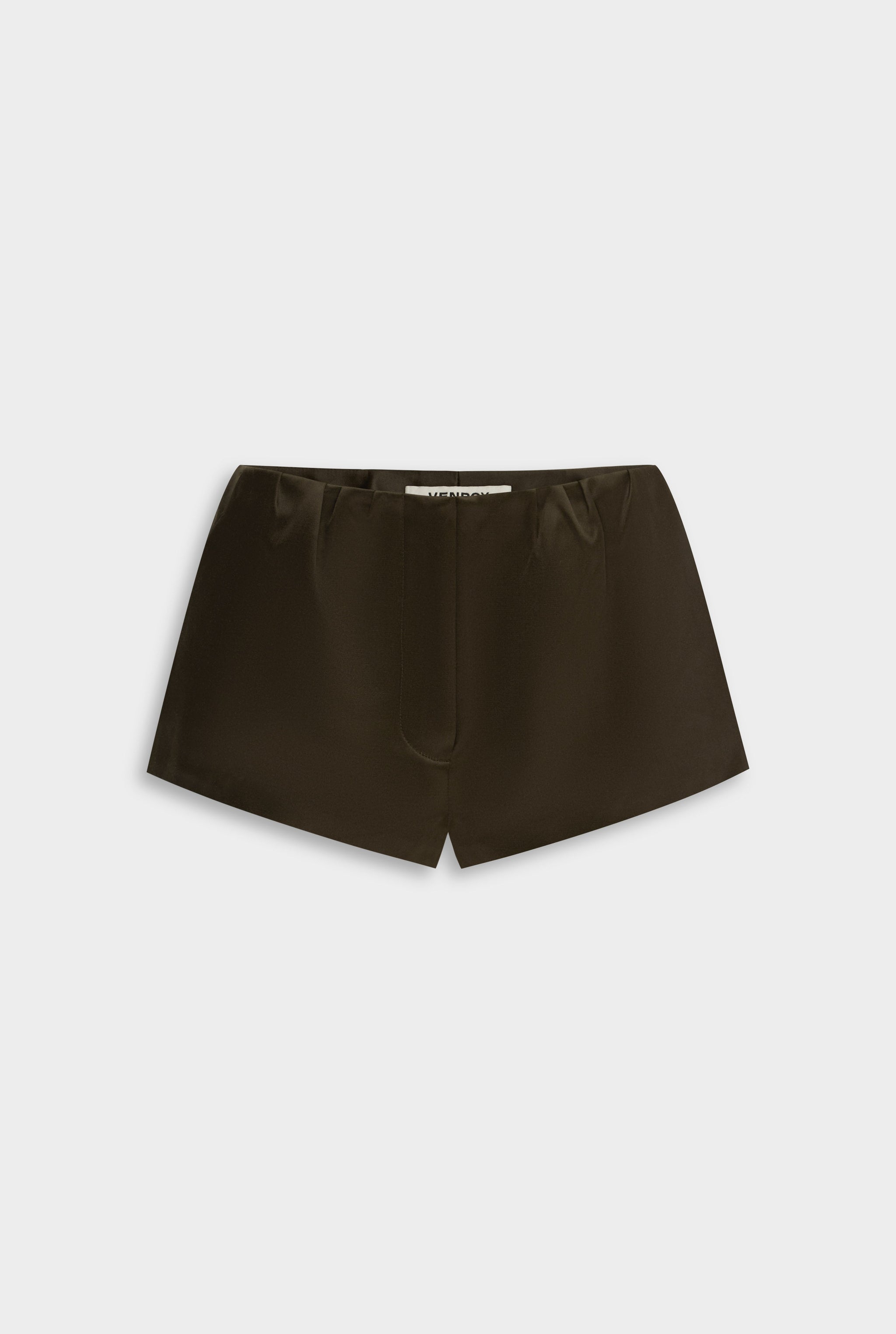 Silk Cotton Mini Short - Dark Olive