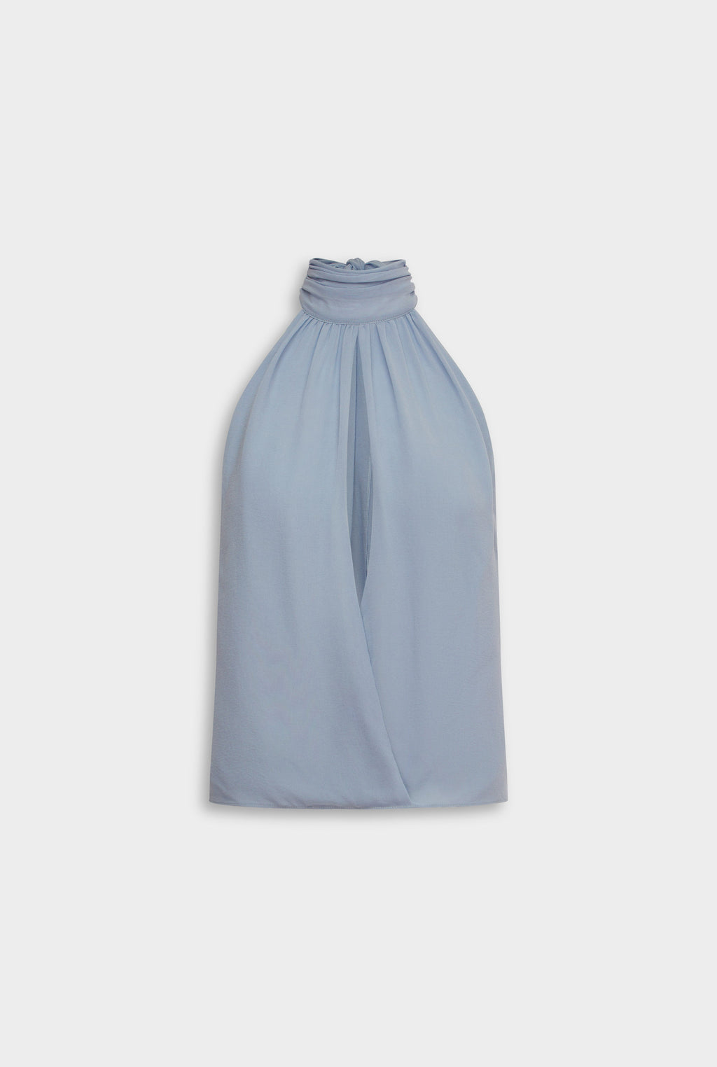 Silk Halter Top - Powder Blue