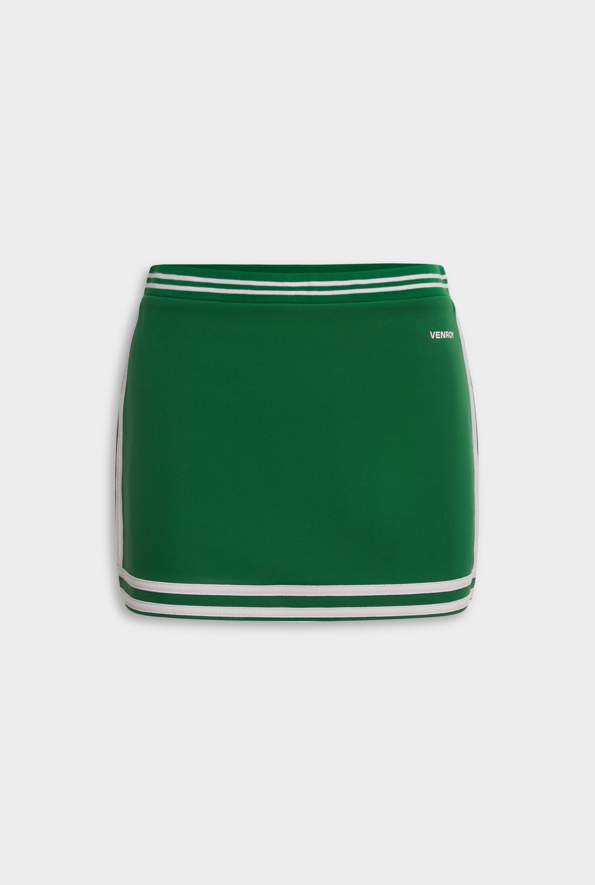 Track Jersey Mini Skirt - Bright Green/White