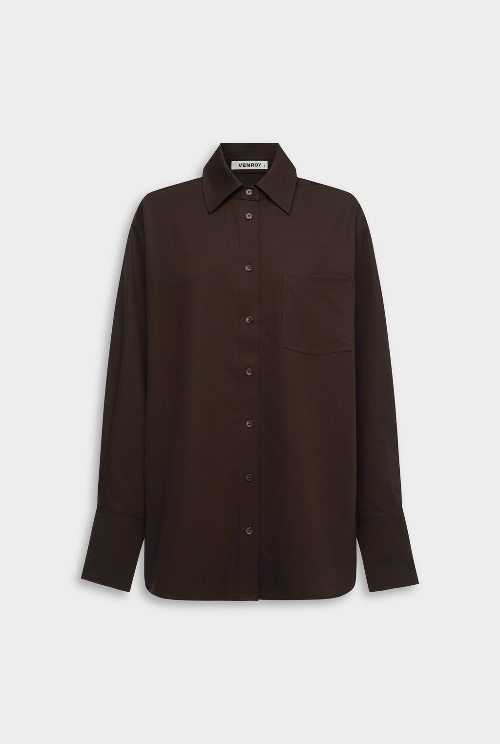 Wool Shirt Jacket - Chocolate