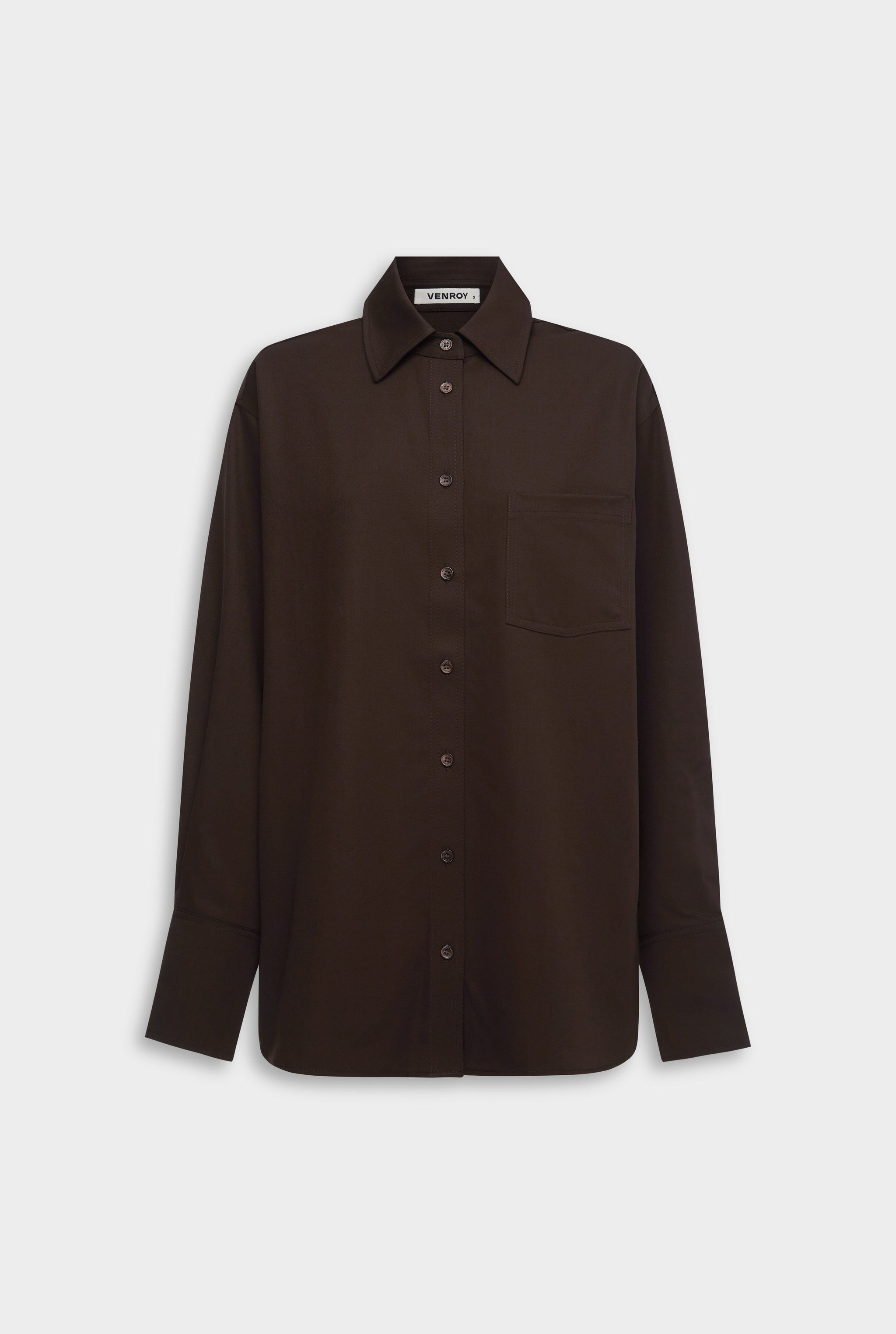 Wool Shirt Jacket - Chocolate