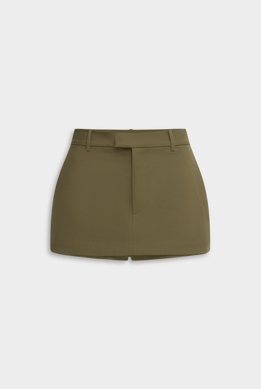 Wool Twill Culotte Short - Olive