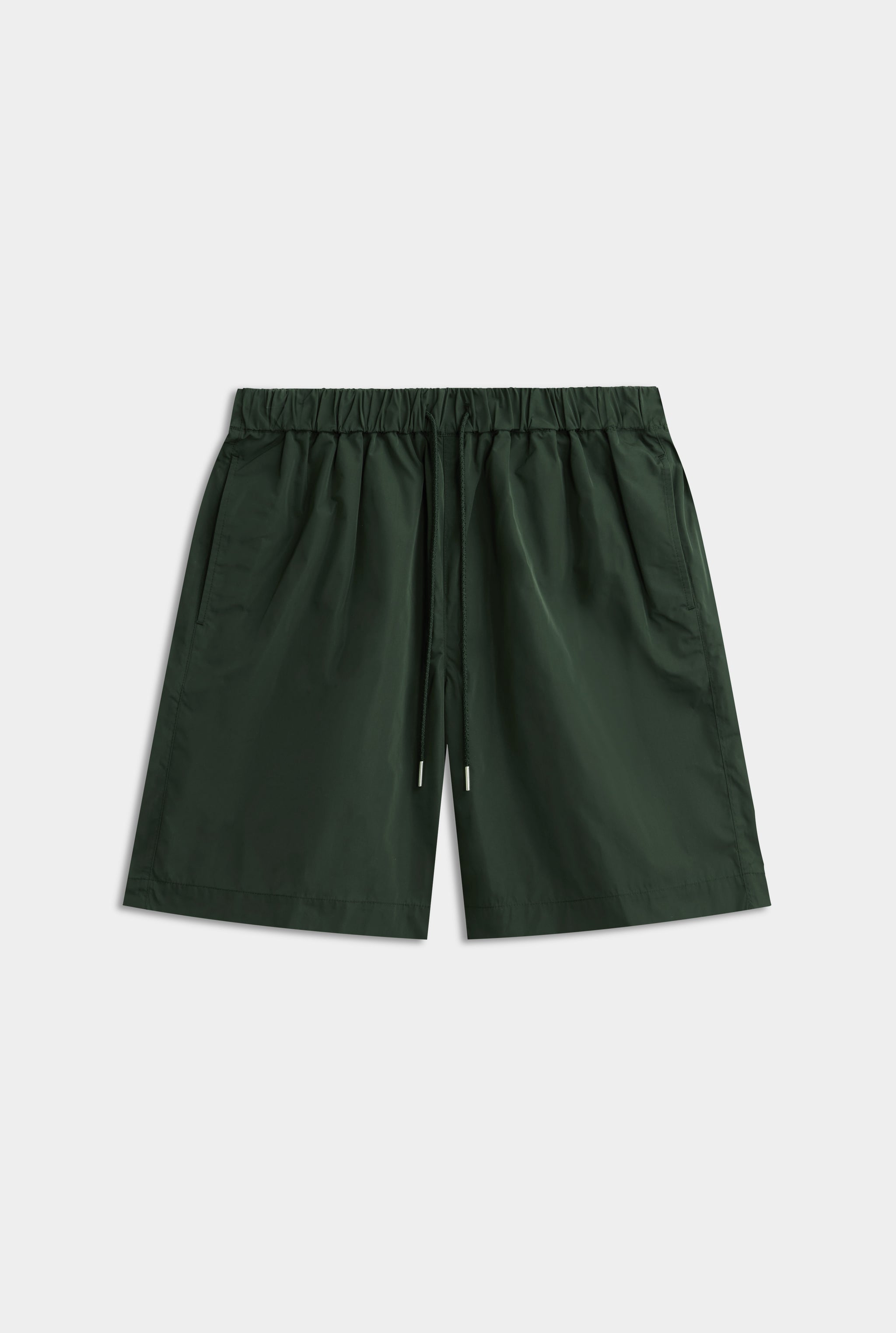 Oversized Taffeta Short - Forest Green