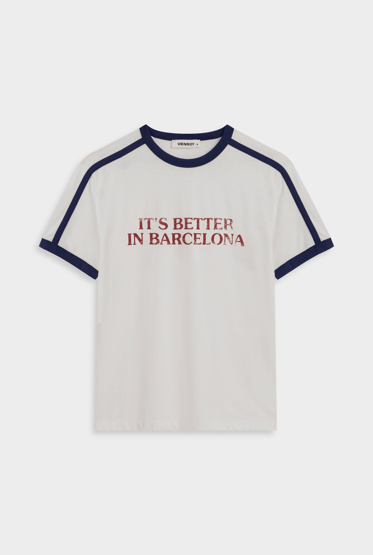 Cotton Slub Ringer T Shirt - White/Navy [[AU_MEDIA:gid://shopify/MediaImage/27754568515671]]