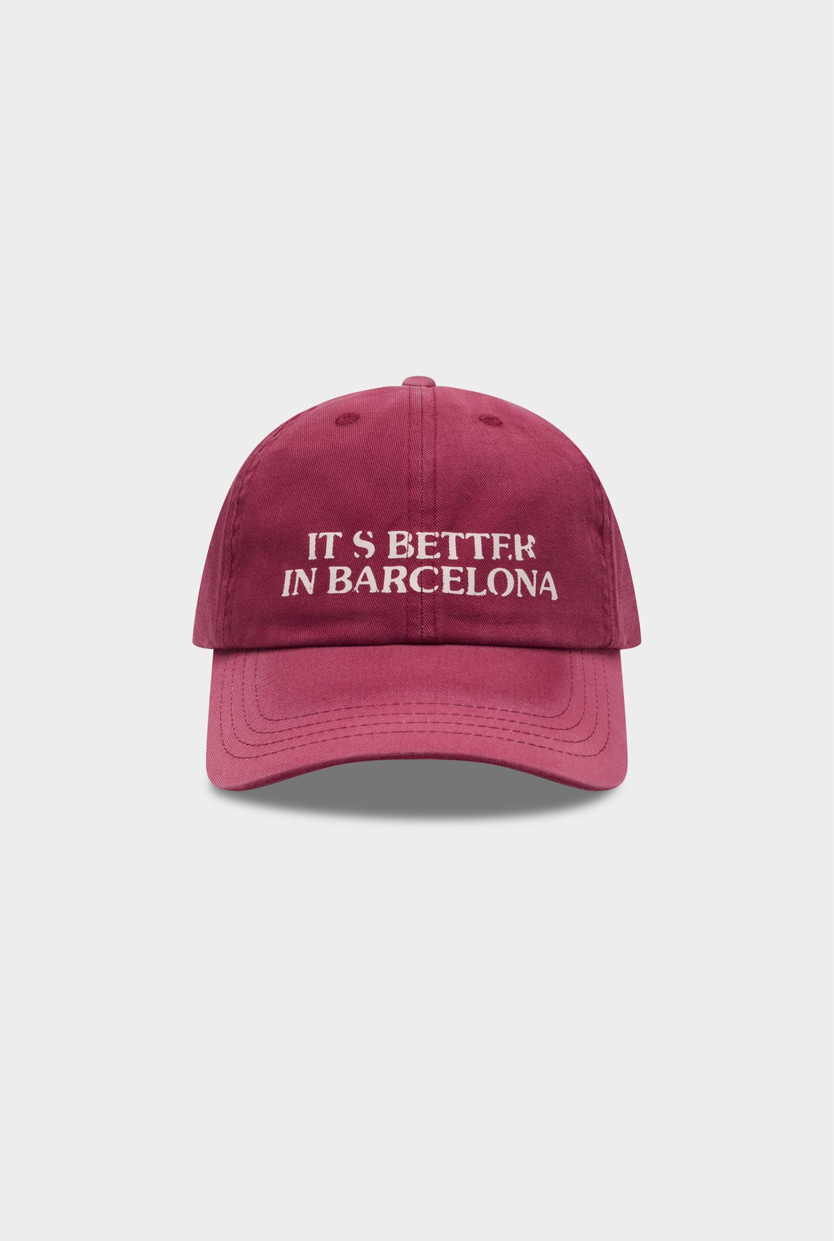 Its Better In Barcelona Cotton Twill Cap - Sangria [[AU_MEDIA:gid://shopify/MediaImage/27754460086359]]