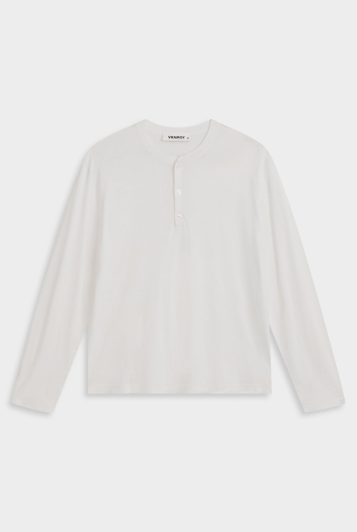 Long Sleeve Lightweight Knitted Henley - Off White [[AU_MEDIA:gid://shopify/MediaImage/27754571792471]]