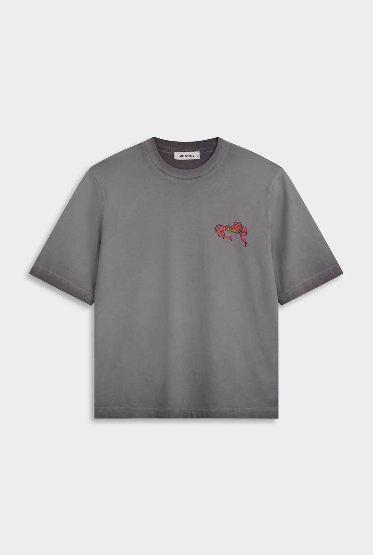 Pigment Dyed Oversized Cotton T Shirt - Washed Grey/Diada de Sant Jordi [[AU_MEDIA:gid://shopify/MediaImage/27754569629783]]