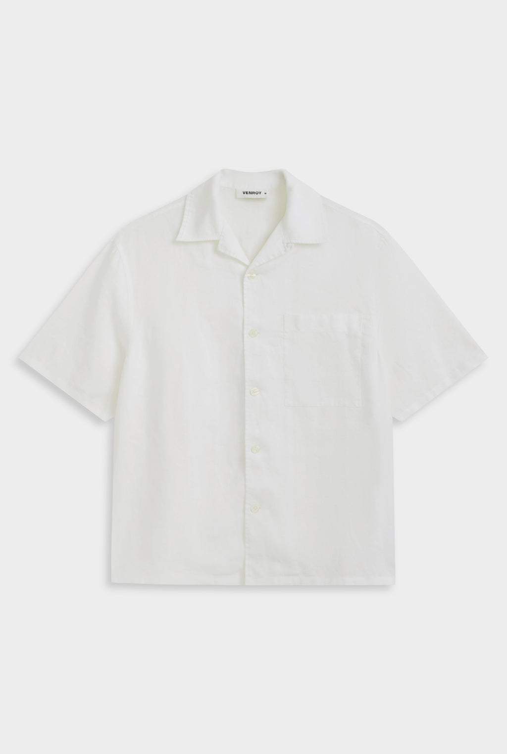 Linen Camp Collar Shirt - White