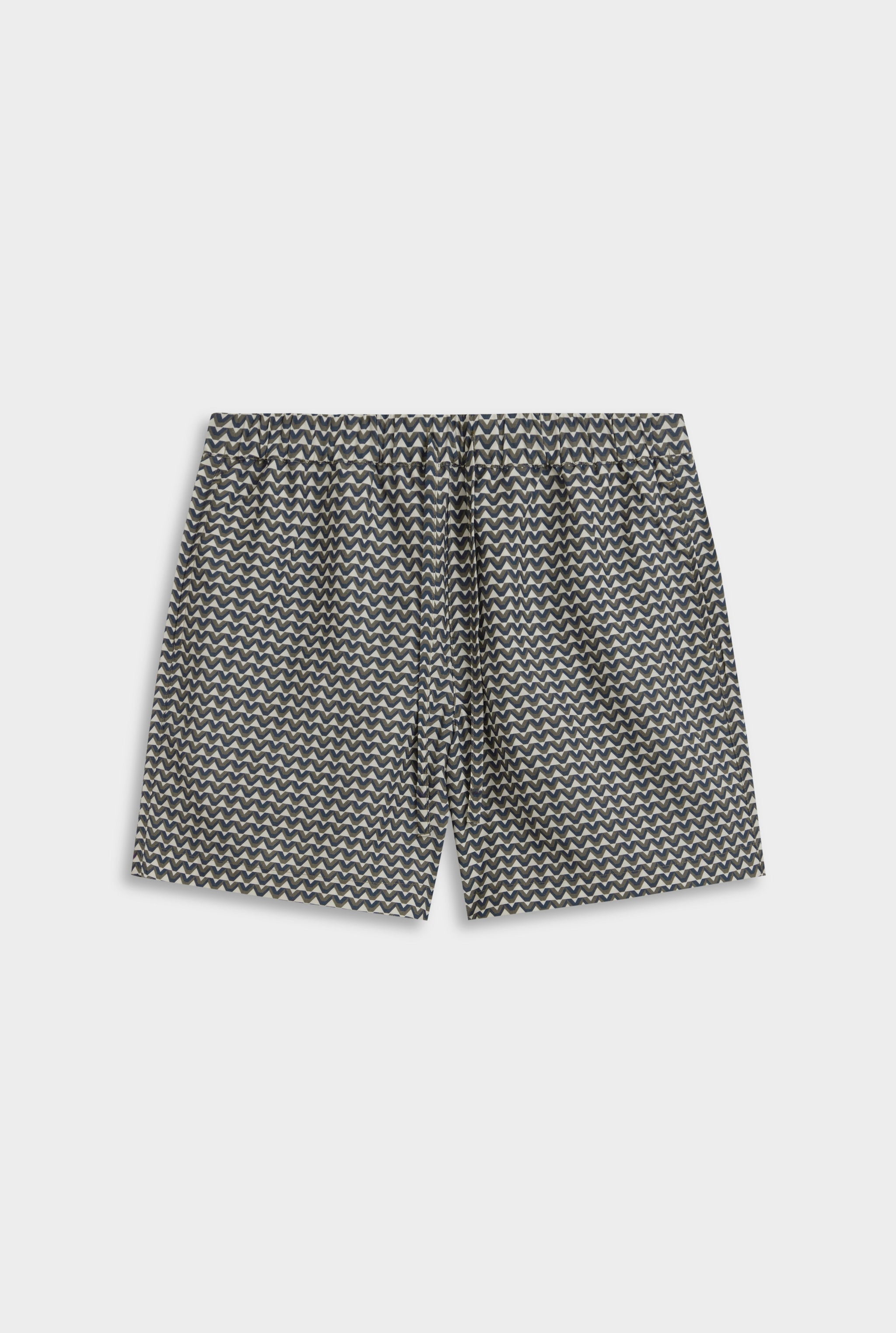 Relaxed Tencel Short - Cream/Navy/Brown V Monogram