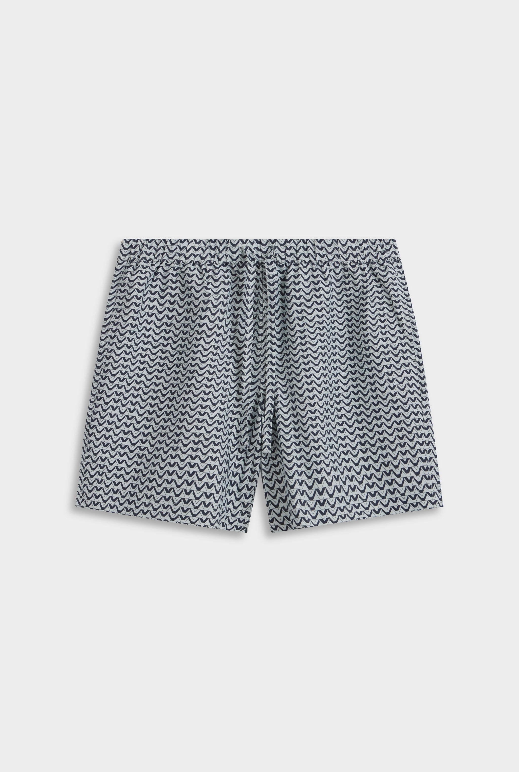 Relaxed Tencel Short - Navy/Cement V Monogram