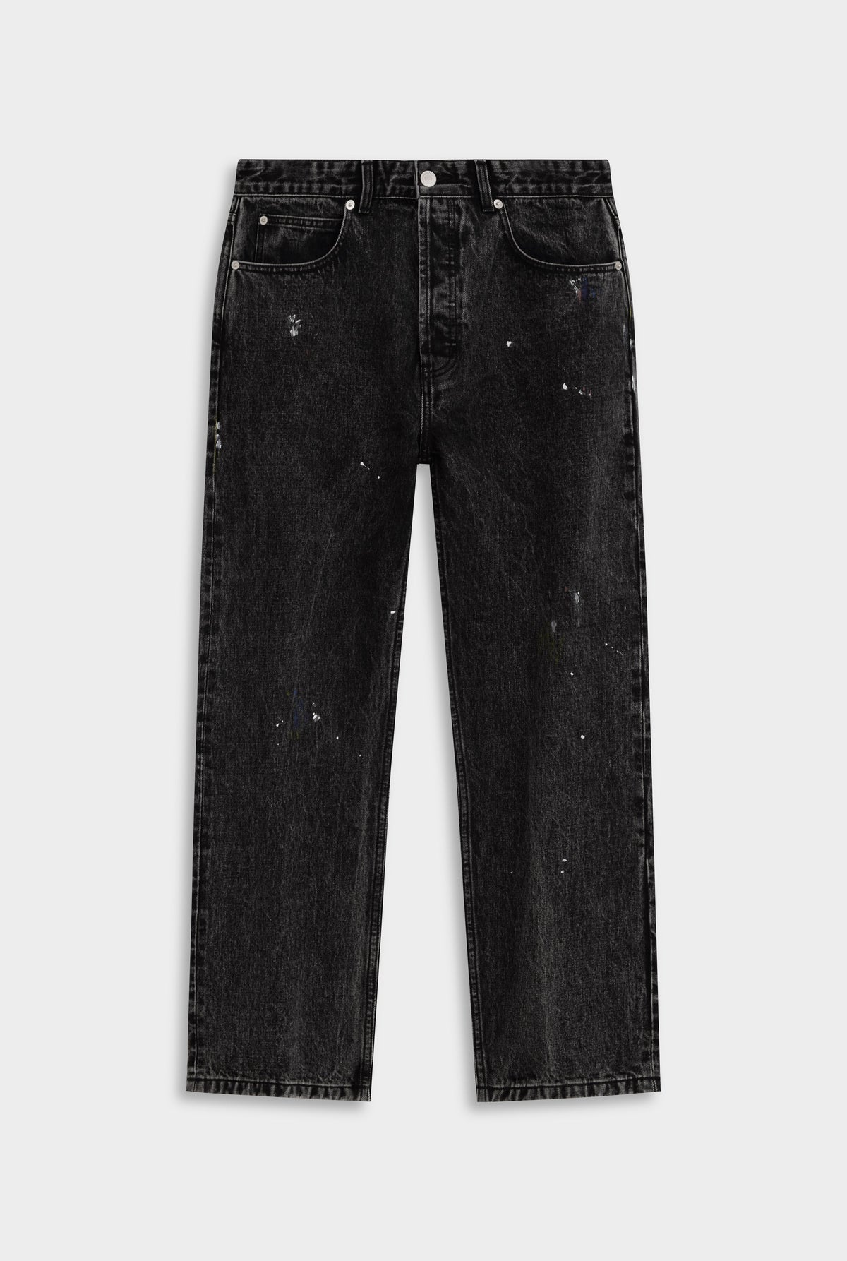 Straight Leg Denim Jean - Black Paint [[AU_MEDIA:gid://shopify/MediaImage/27754571202647]]