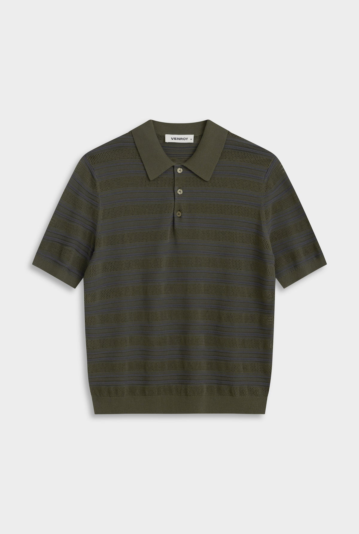 Stripe Ottoman Rib Polo - Olive/Slate Blue [[AU_MEDIA:gid://shopify/MediaImage/27754571366487]]