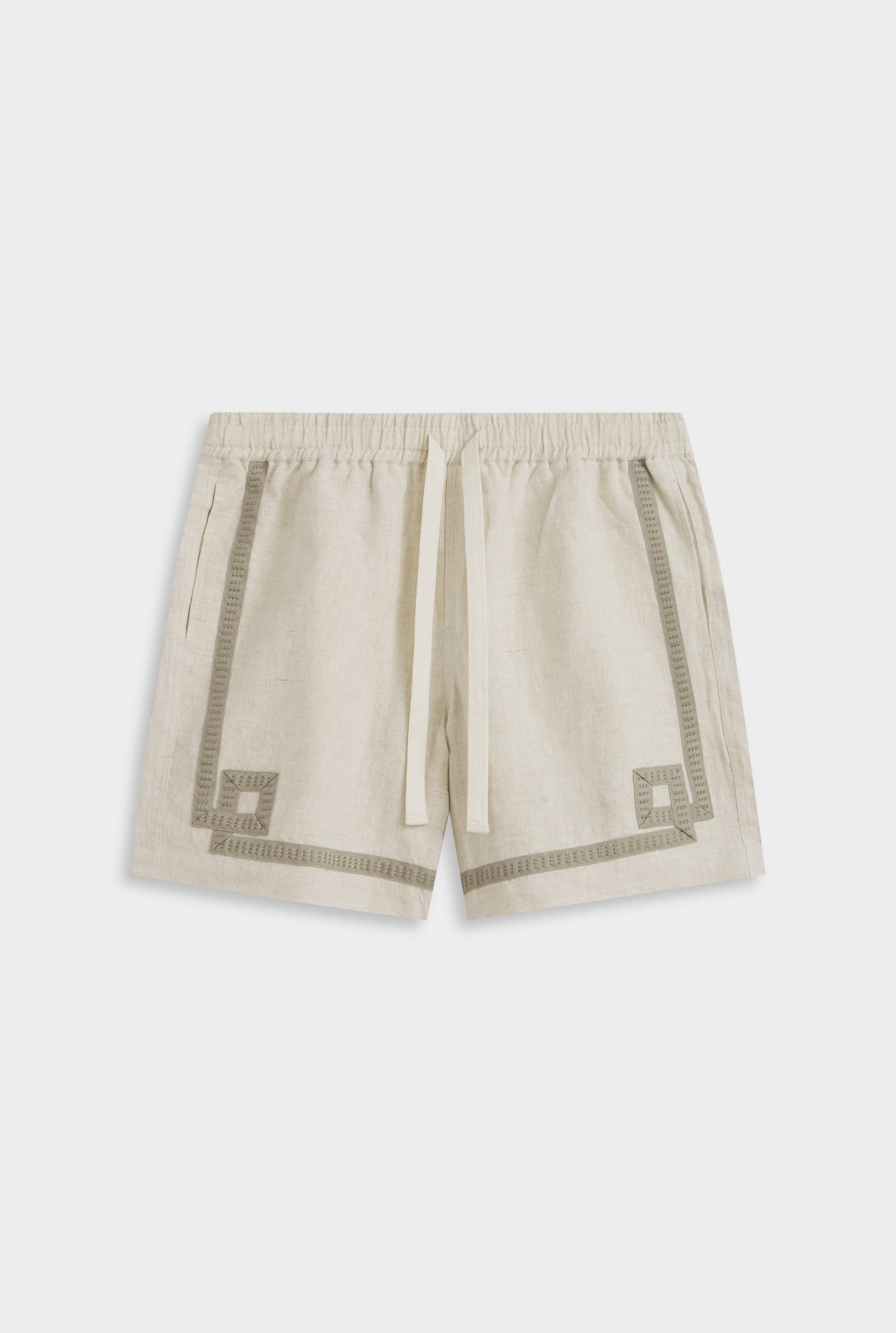 Tape Border Lounge Short - Sand