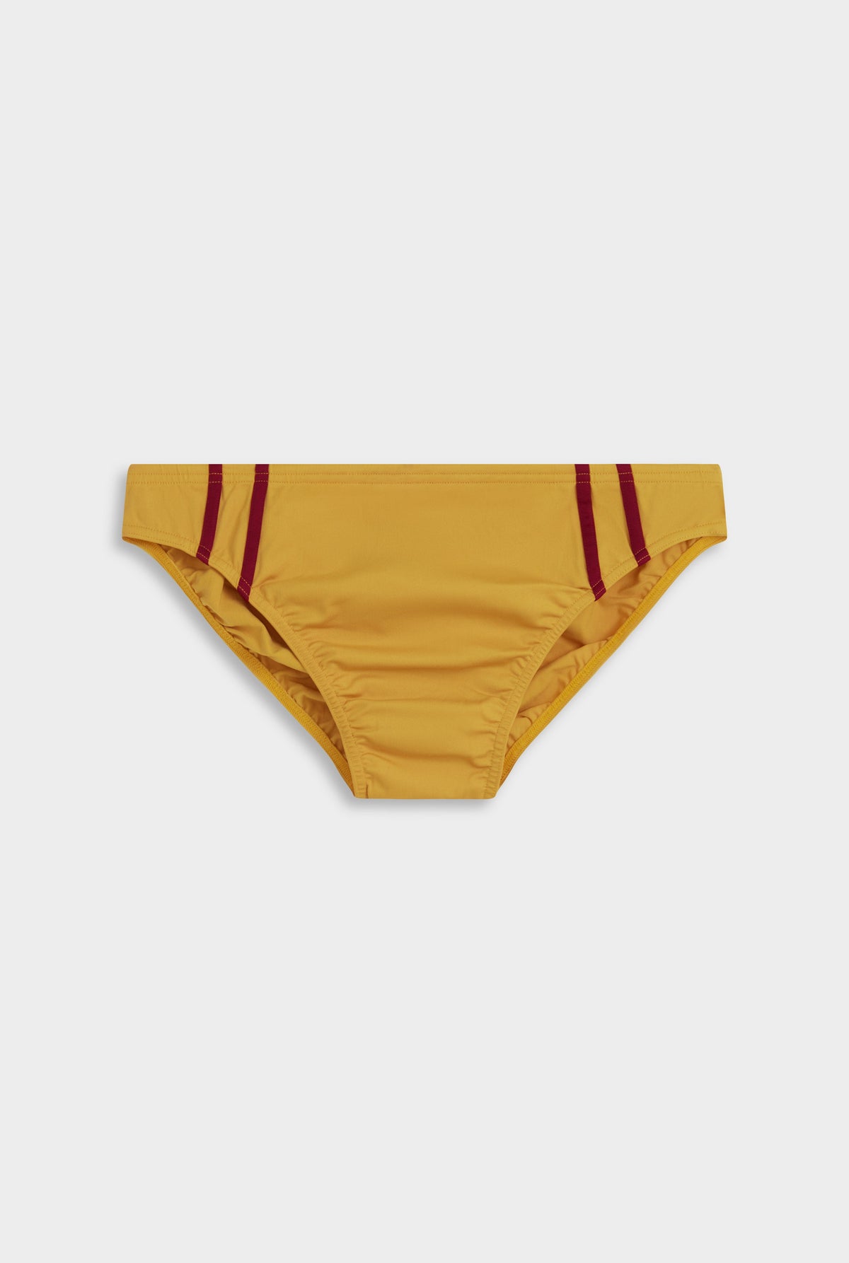 Tape Trim Swim Brief - Ochre/Red [[AU_MEDIA:gid://shopify/MediaImage/27754571497559]]