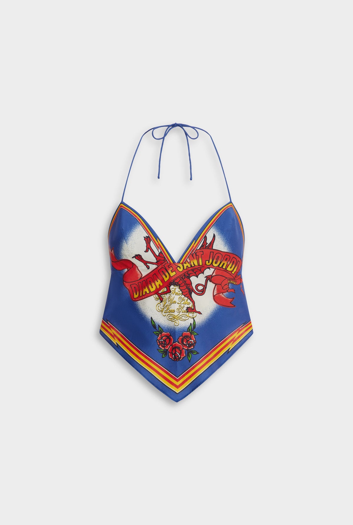 Cotton Halter Scarf Top - Diada de Sant Jordi [[AU_MEDIA:gid://shopify/MediaImage/27754608656471]]